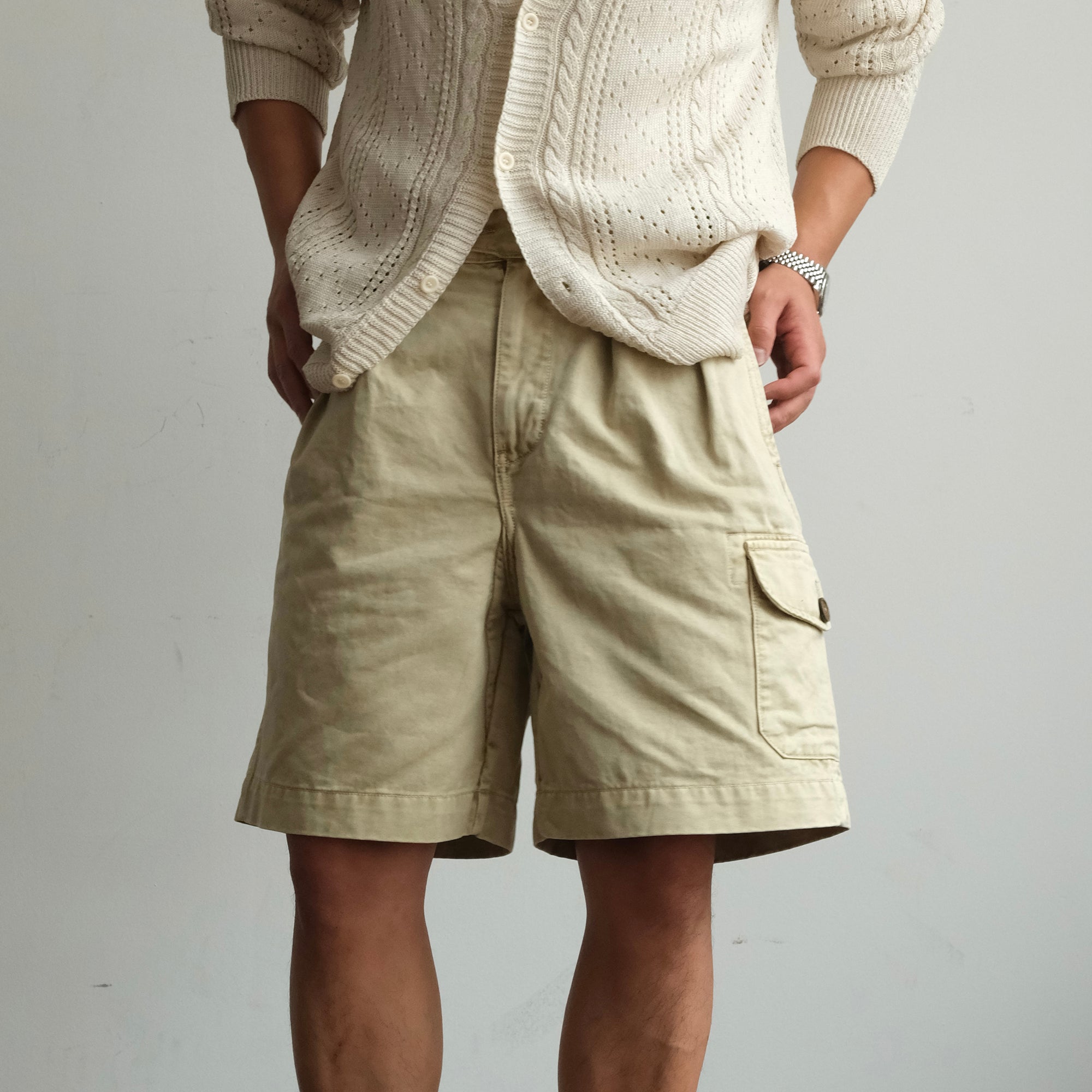NEIGBORL Retro Washed Multi-Pocket Cargo Shorts, premium urban and streetwear designers apparel on PROJECTISR.com, NEIGBORL