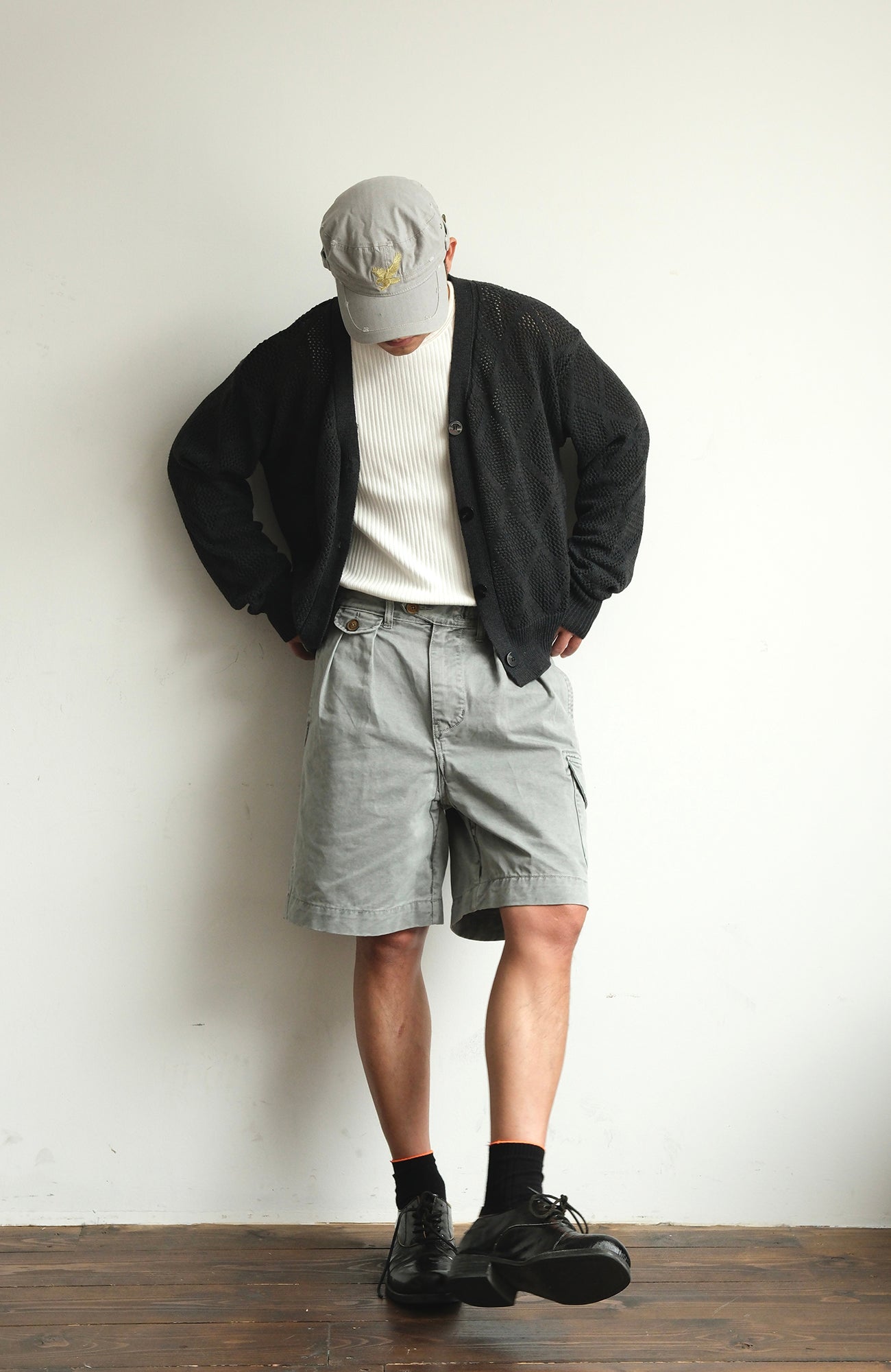 NEIGBORL Retro Washed Multi-Pocket Cargo Shorts, premium urban and streetwear designers apparel on PROJECTISR.com, NEIGBORL