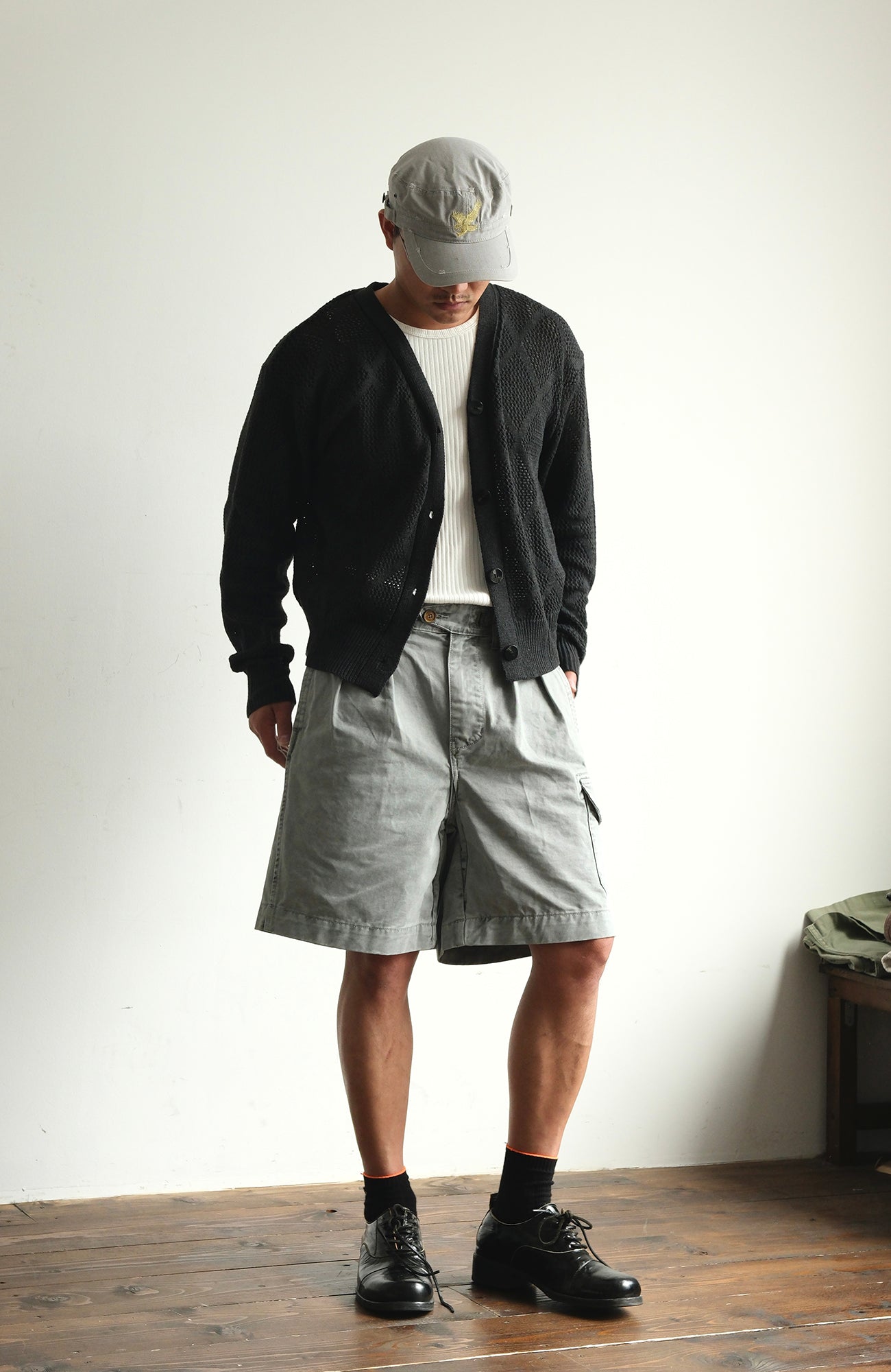 NEIGBORL Retro Washed Multi-Pocket Cargo Shorts, premium urban and streetwear designers apparel on PROJECTISR.com, NEIGBORL