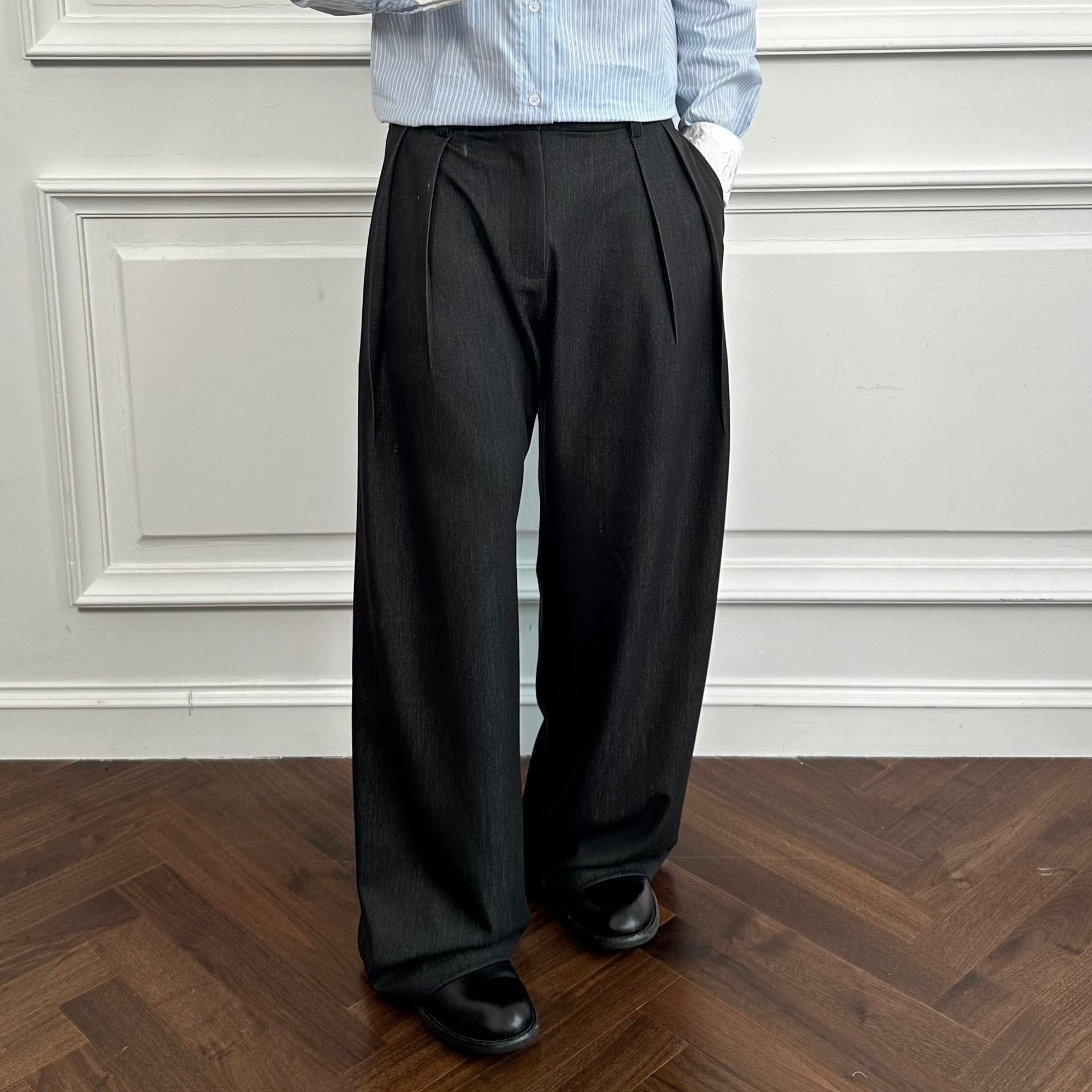 CATSSTAC Triple-Pleat Wool-Blend Wide-Leg Trousers, premium urban and streetwear designers apparel on PROJECTISR.com, CATSSTAC