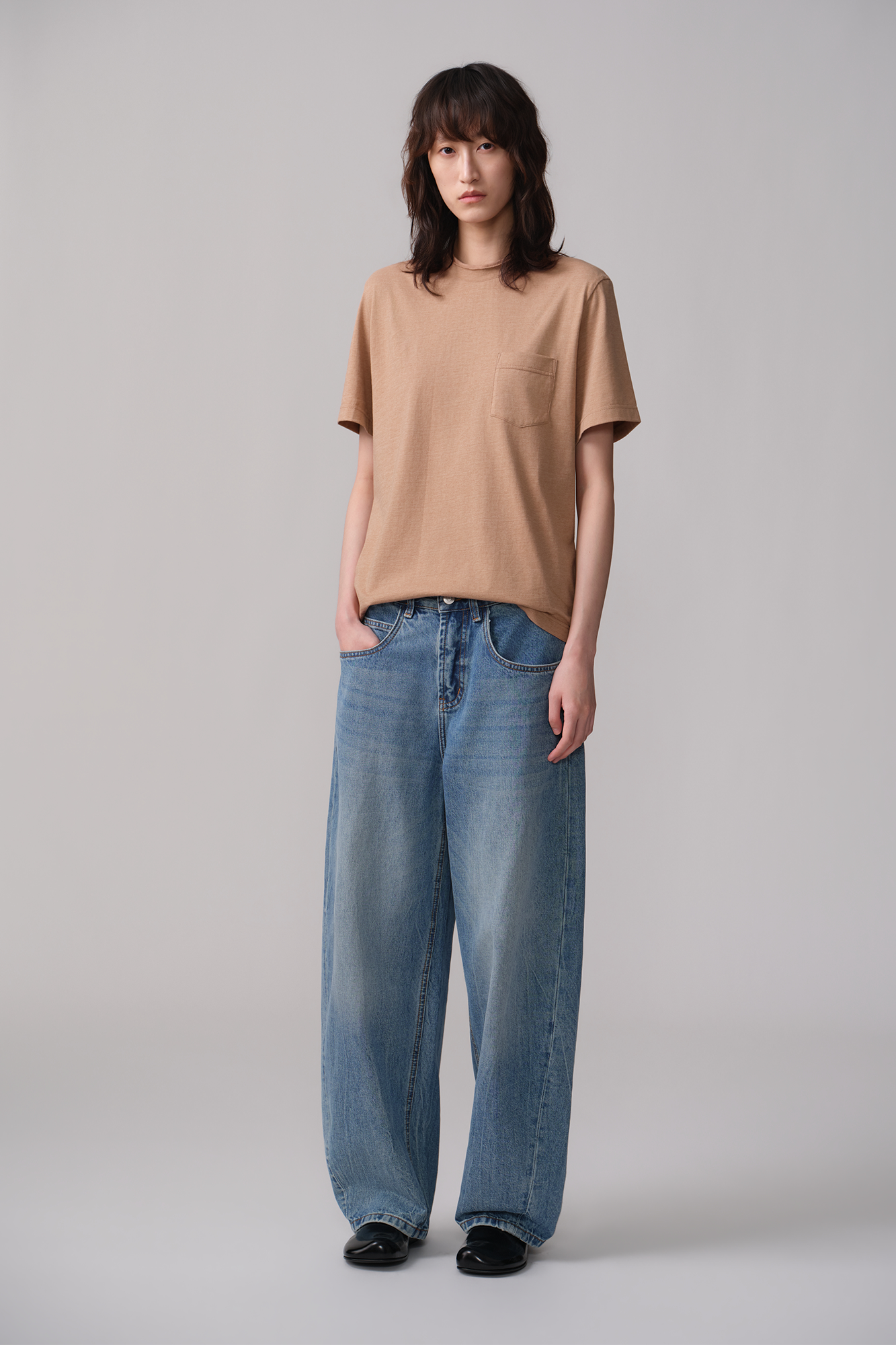 OPICLOTH Washed Whiskered Curved Jeans, premium urban and streetwear designers apparel on PROJECTISR.com, OPICLOTH