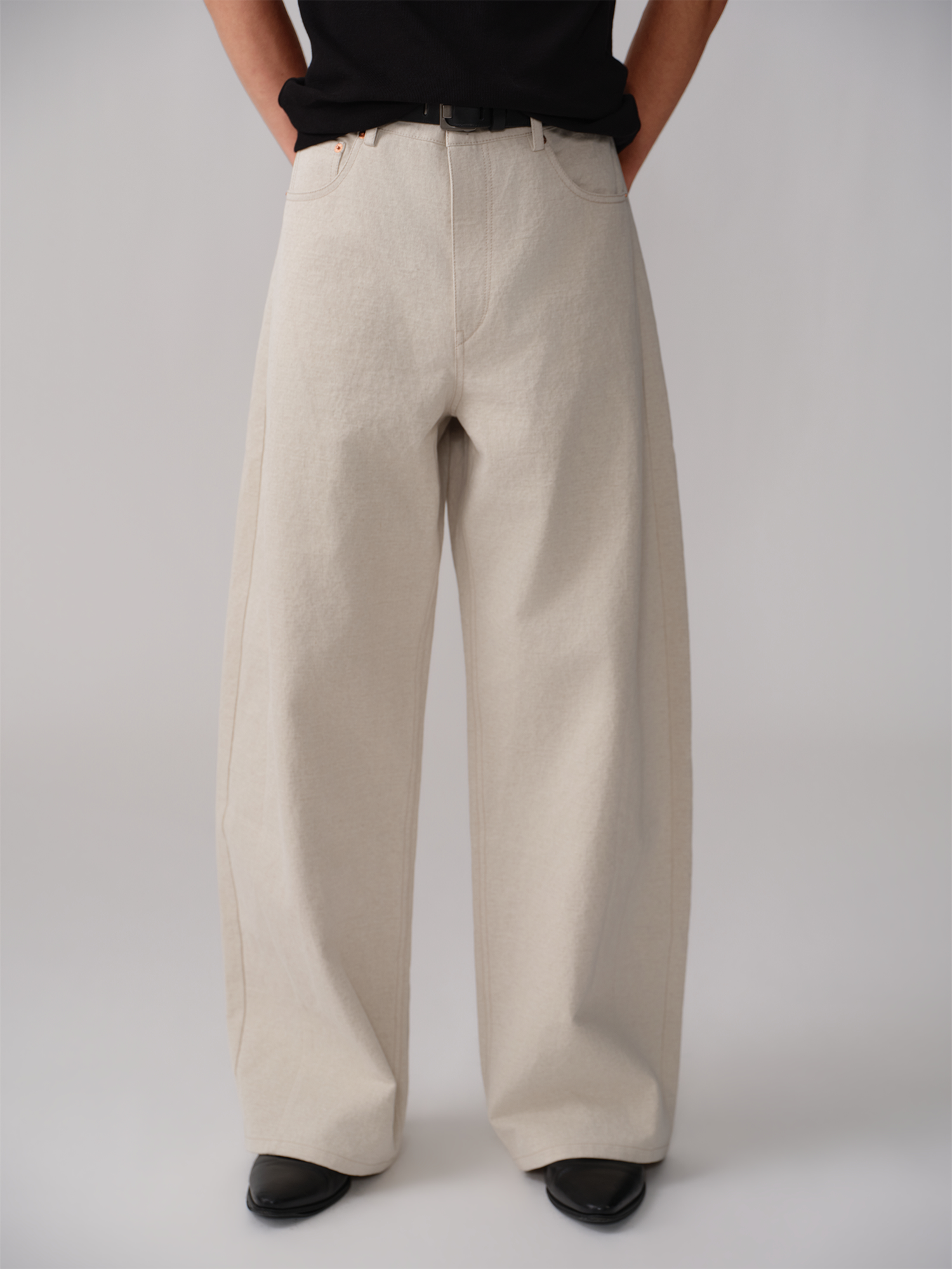 OPICLOTH Paneled Wide-Leg Pants, premium urban and streetwear designers apparel on PROJECTISR.com, OPICLOTH