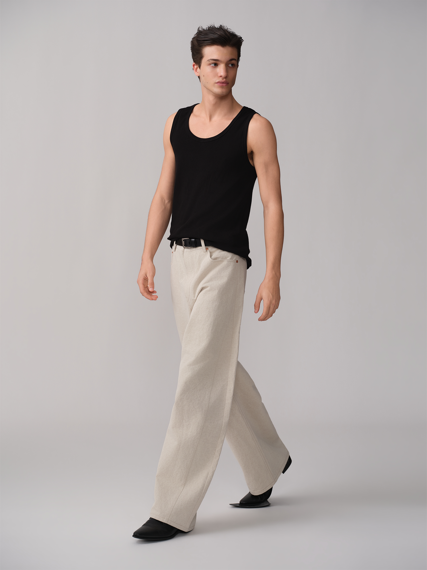 OPICLOTH Paneled Wide-Leg Pants, premium urban and streetwear designers apparel on PROJECTISR.com, OPICLOTH