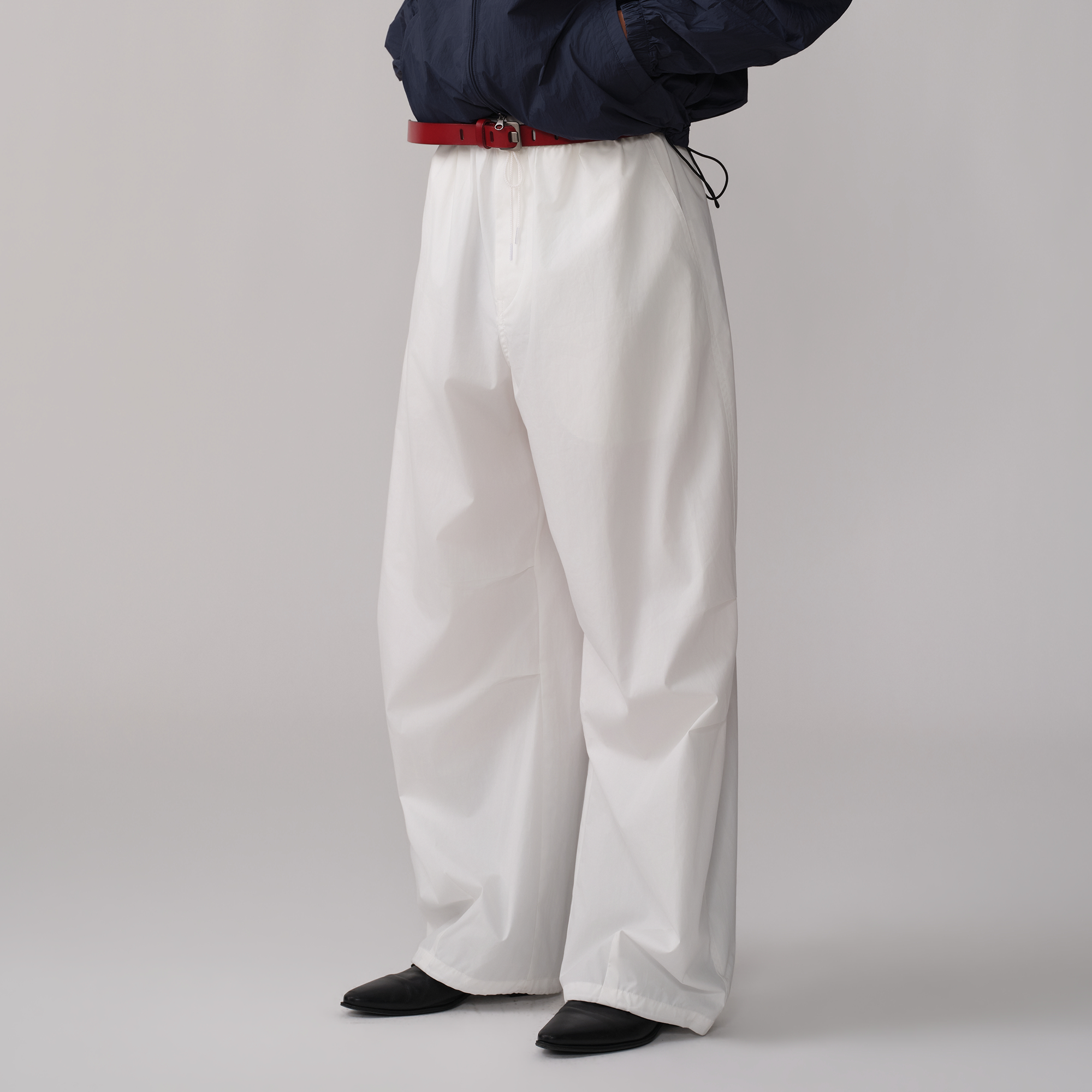 OPICLOTH Pleated Drawstring Parachute Pants, premium urban and streetwear designers apparel on PROJECTISR.com, OPICLOTH