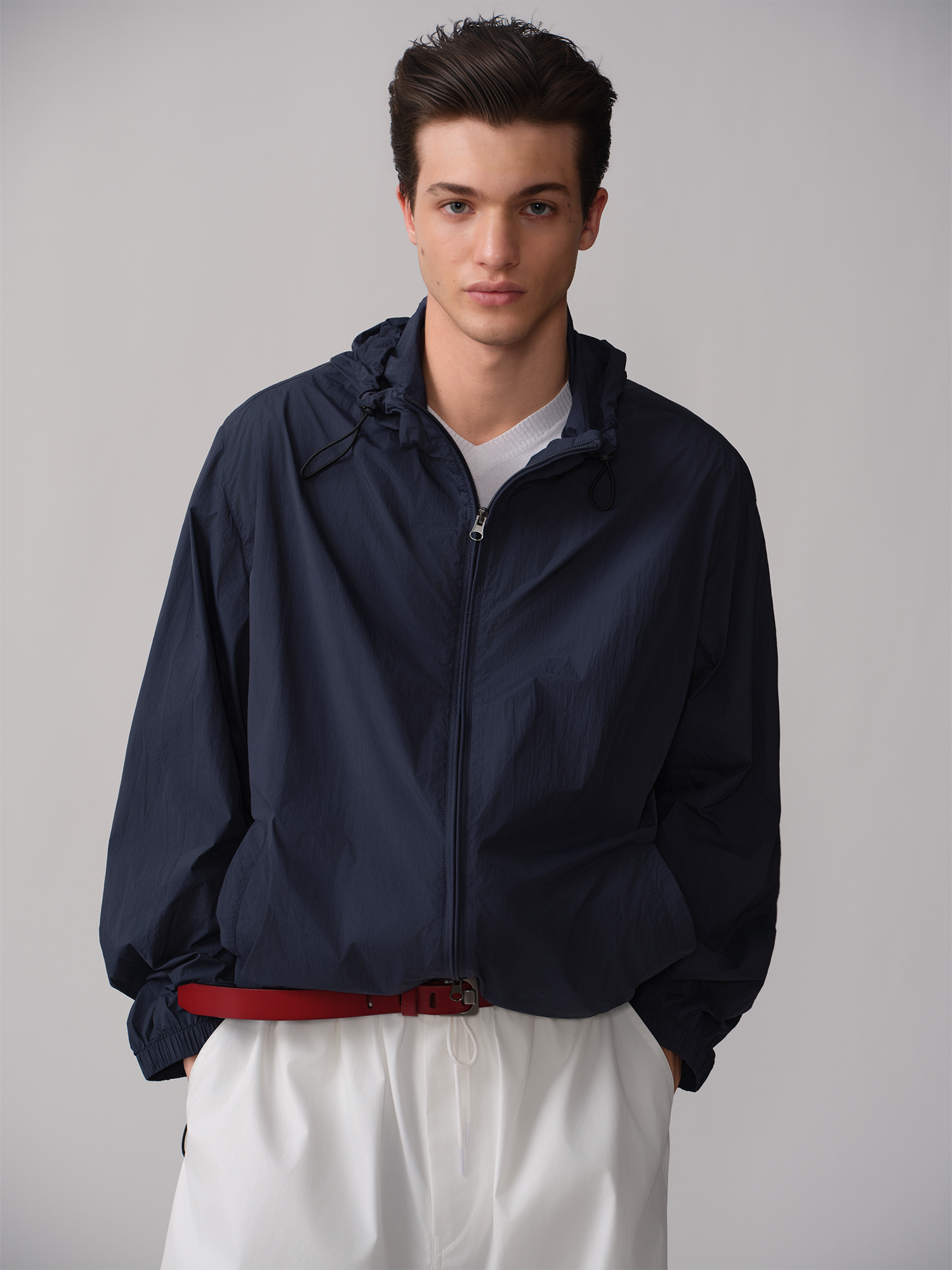 OPICLOTH Hooded Nylon Windbreaker Jacket, premium urban and streetwear designers apparel on PROJECTISR.com, OPICLOTH