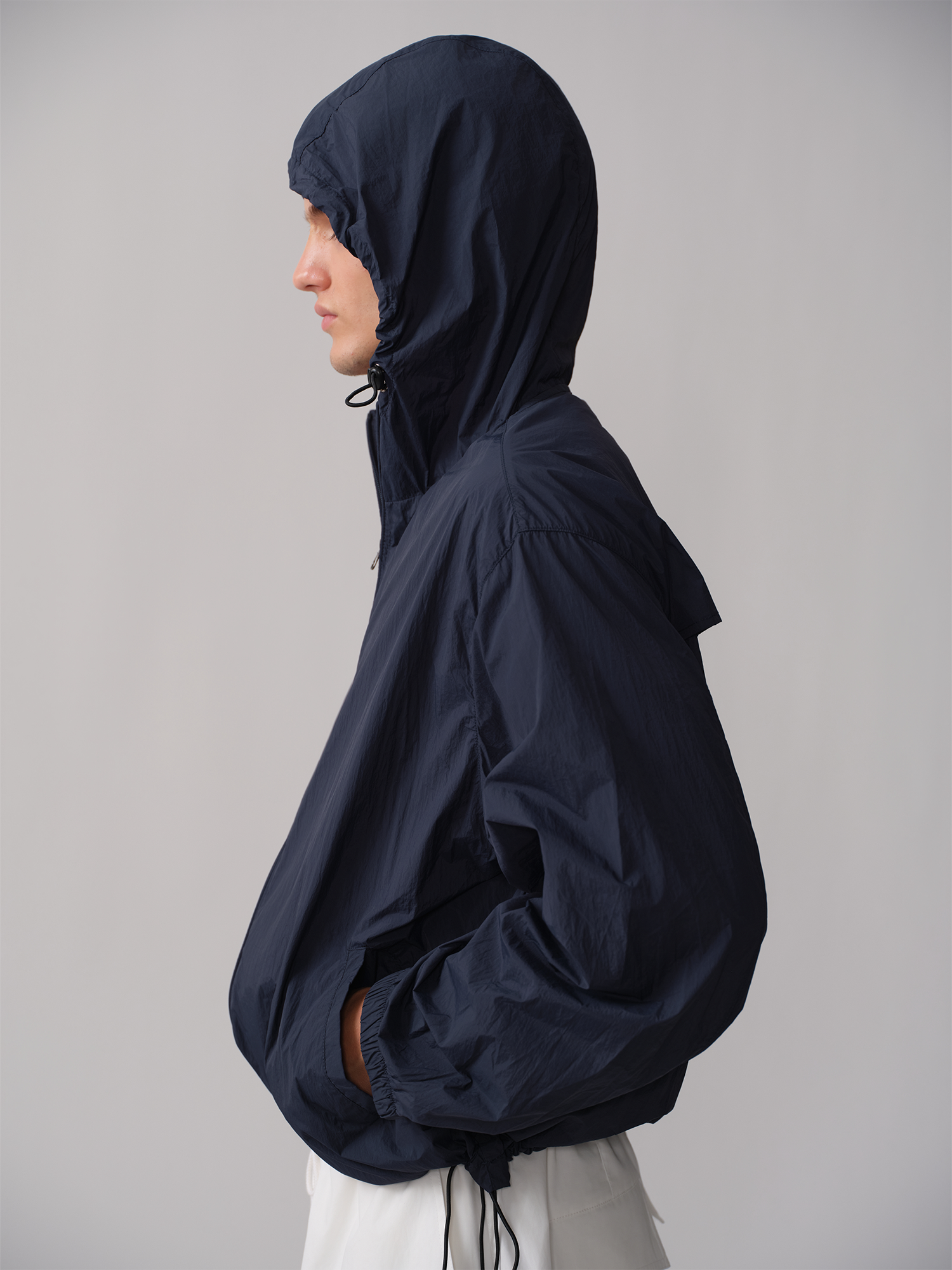 OPICLOTH Hooded Nylon Windbreaker Jacket, premium urban and streetwear designers apparel on PROJECTISR.com, OPICLOTH