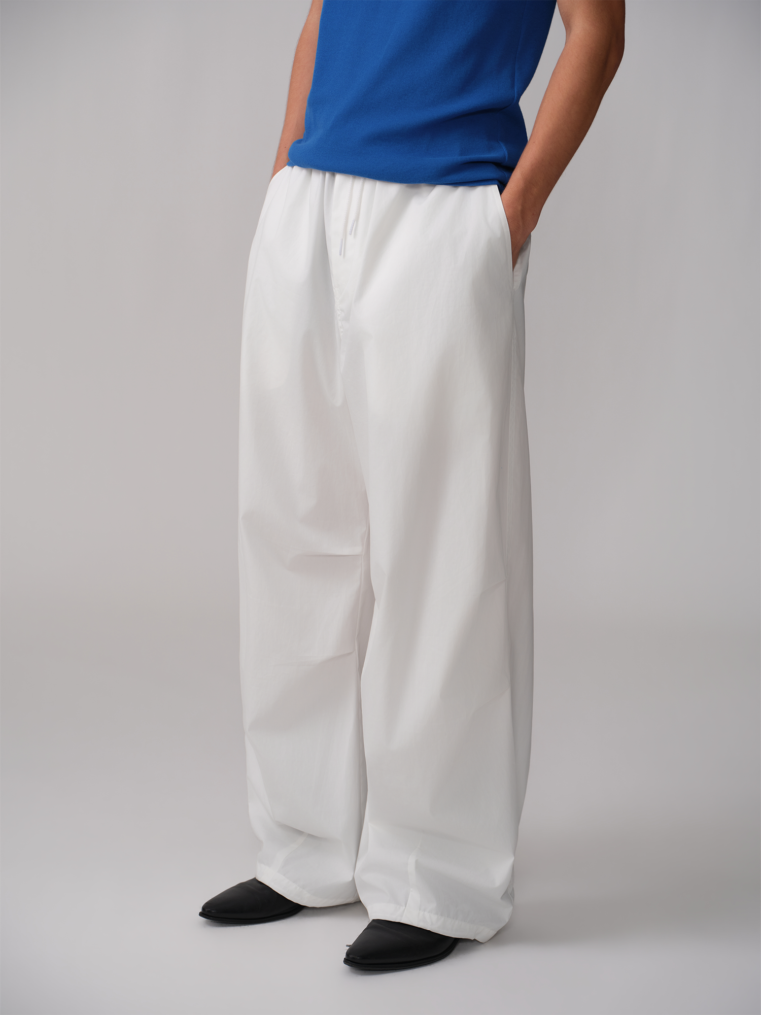 OPICLOTH Pleated Drawstring Parachute Pants, premium urban and streetwear designers apparel on PROJECTISR.com, OPICLOTH