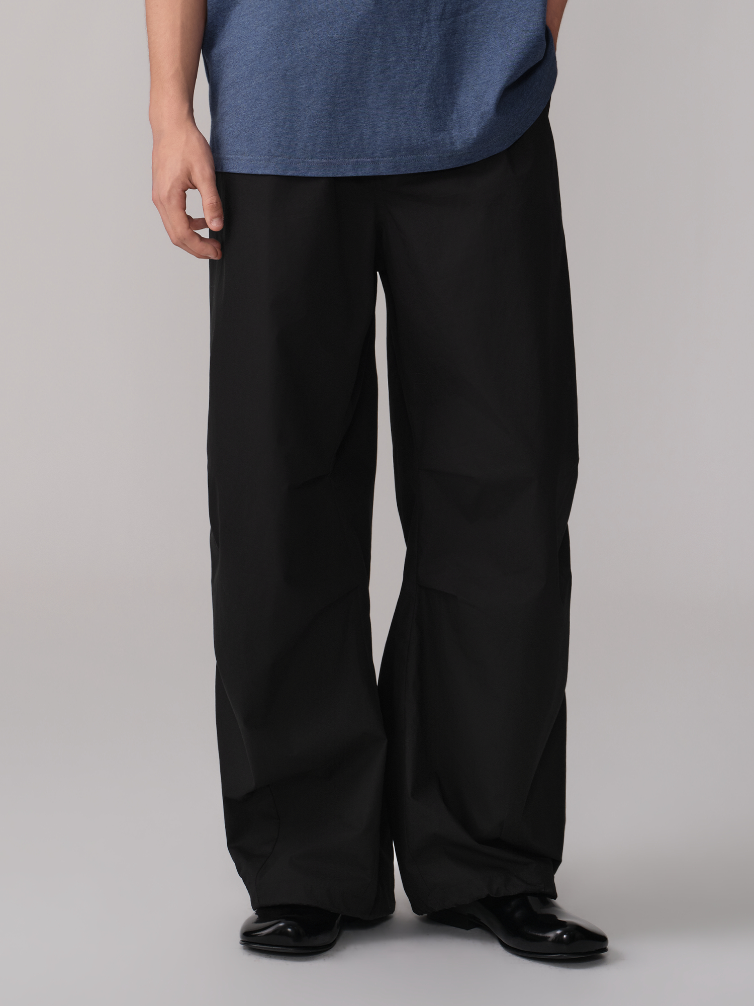 OPICLOTH Pleated Drawstring Parachute Pants, premium urban and streetwear designers apparel on PROJECTISR.com, OPICLOTH