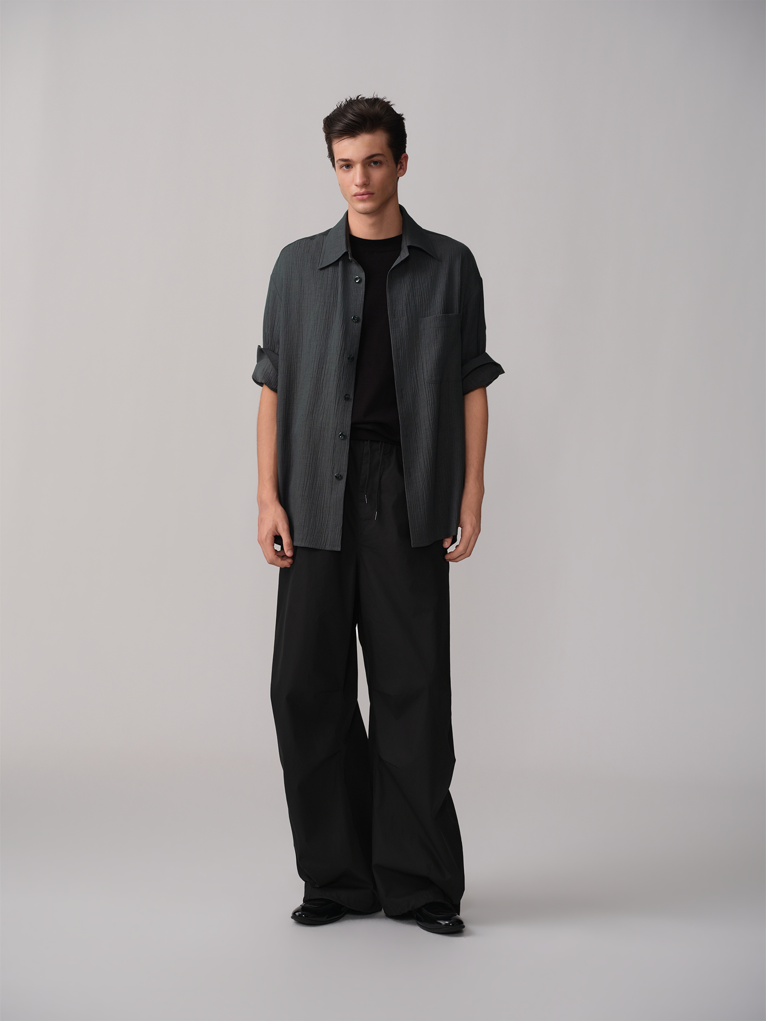 OPICLOTH Pleated Drawstring Parachute Pants, premium urban and streetwear designers apparel on PROJECTISR.com, OPICLOTH