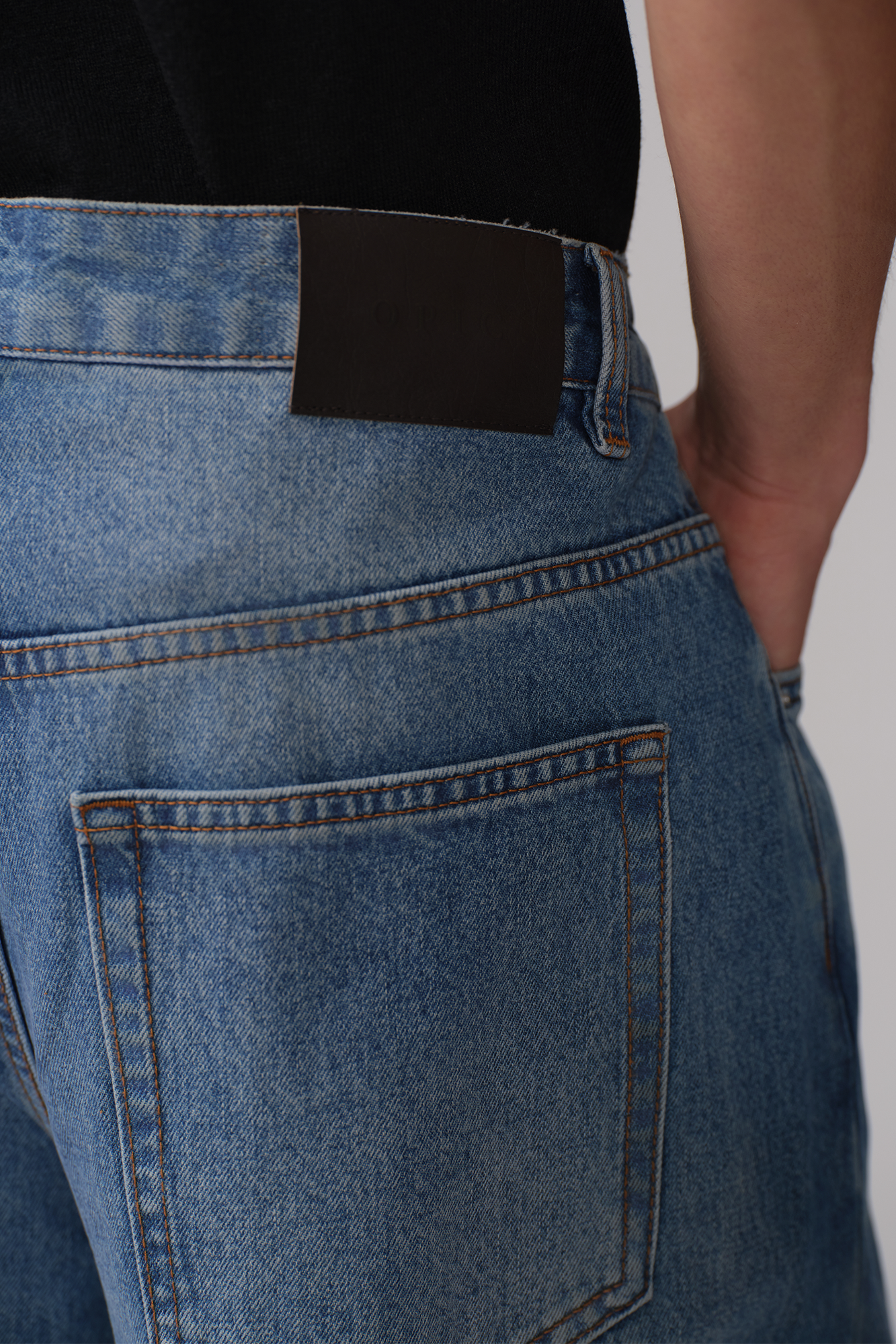 OPICLOTH Washed Whiskered Curved Jeans, premium urban and streetwear designers apparel on PROJECTISR.com, OPICLOTH