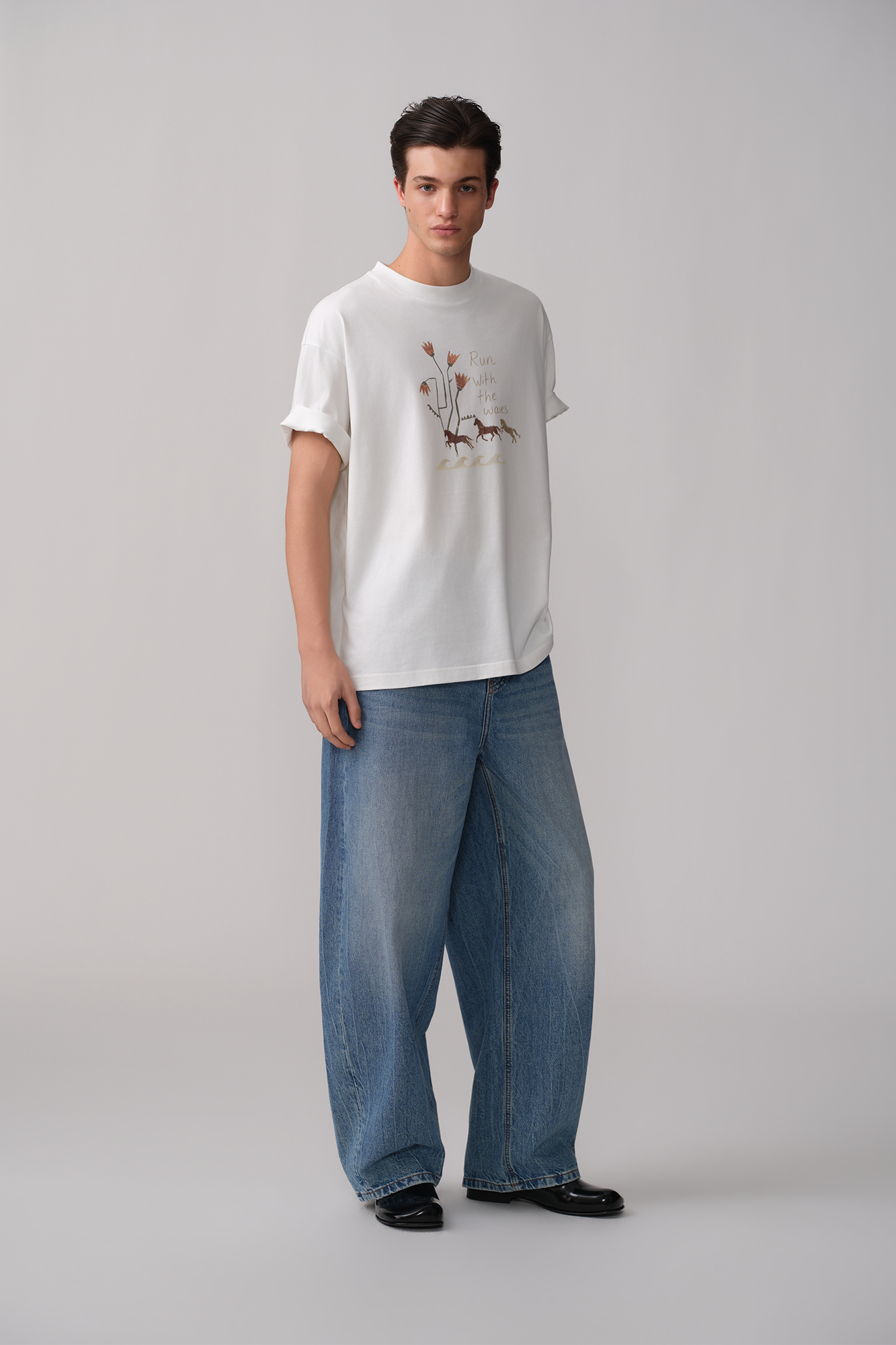 OPICLOTH Washed Whiskered Curved Jeans, premium urban and streetwear designers apparel on PROJECTISR.com, OPICLOTH