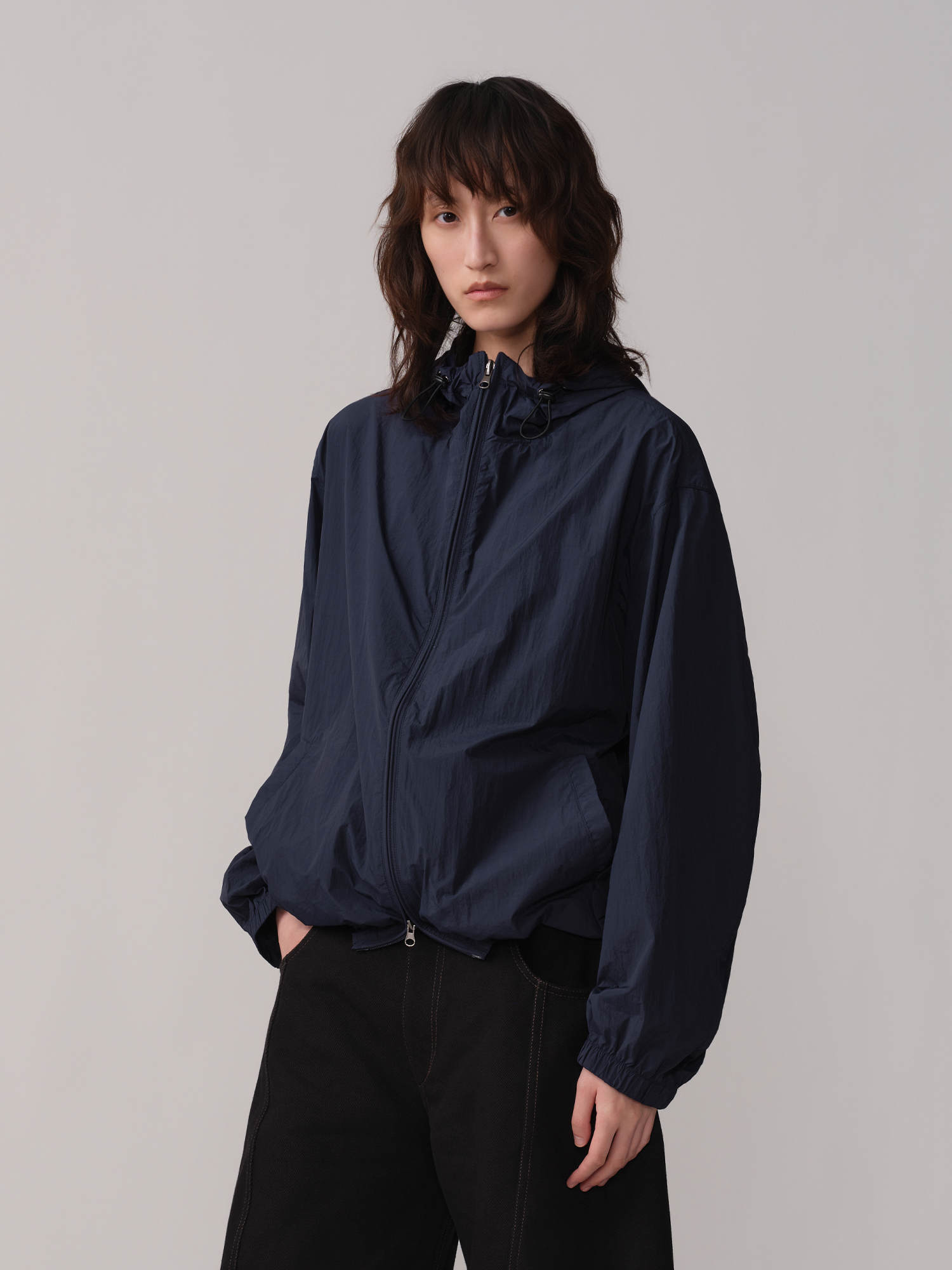 OPICLOTH Hooded Nylon Windbreaker Jacket, premium urban and streetwear designers apparel on PROJECTISR.com, OPICLOTH