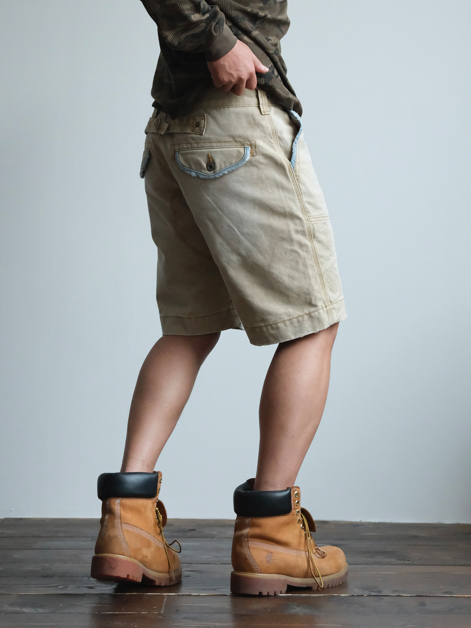 NEIGBORL Retro Washed Spliced Shorts