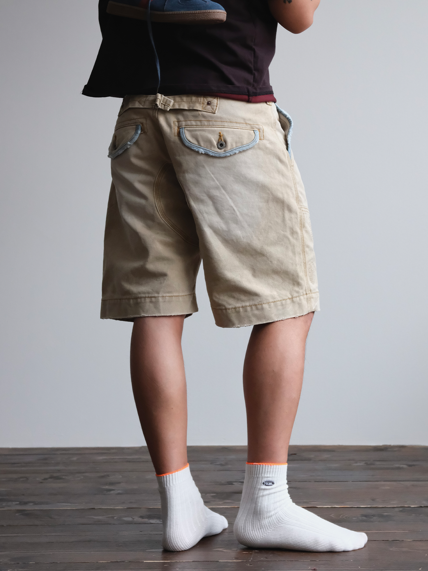 NEIGBORL Retro Washed Spliced Shorts