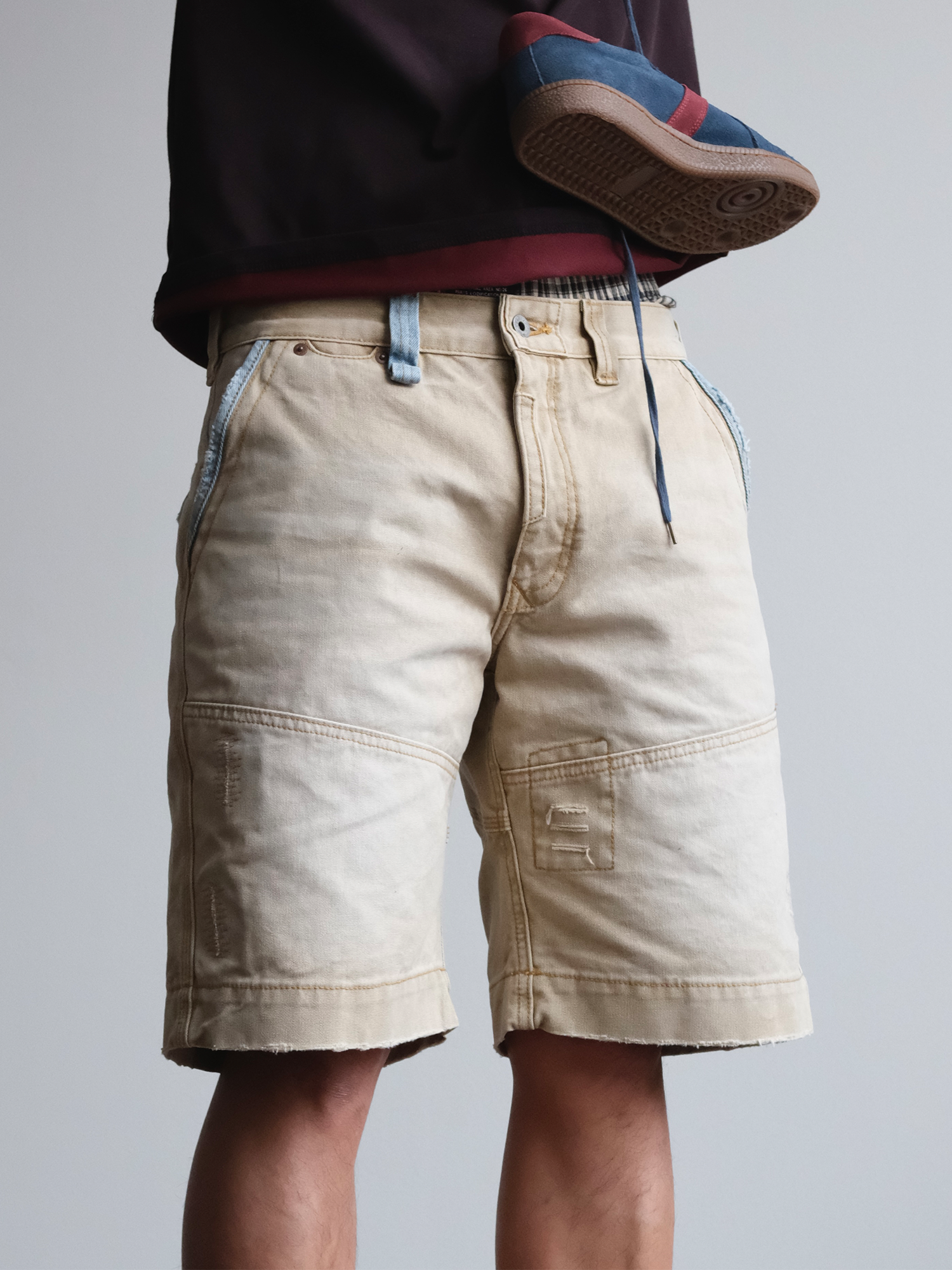 NEIGBORL Retro Washed Spliced Shorts