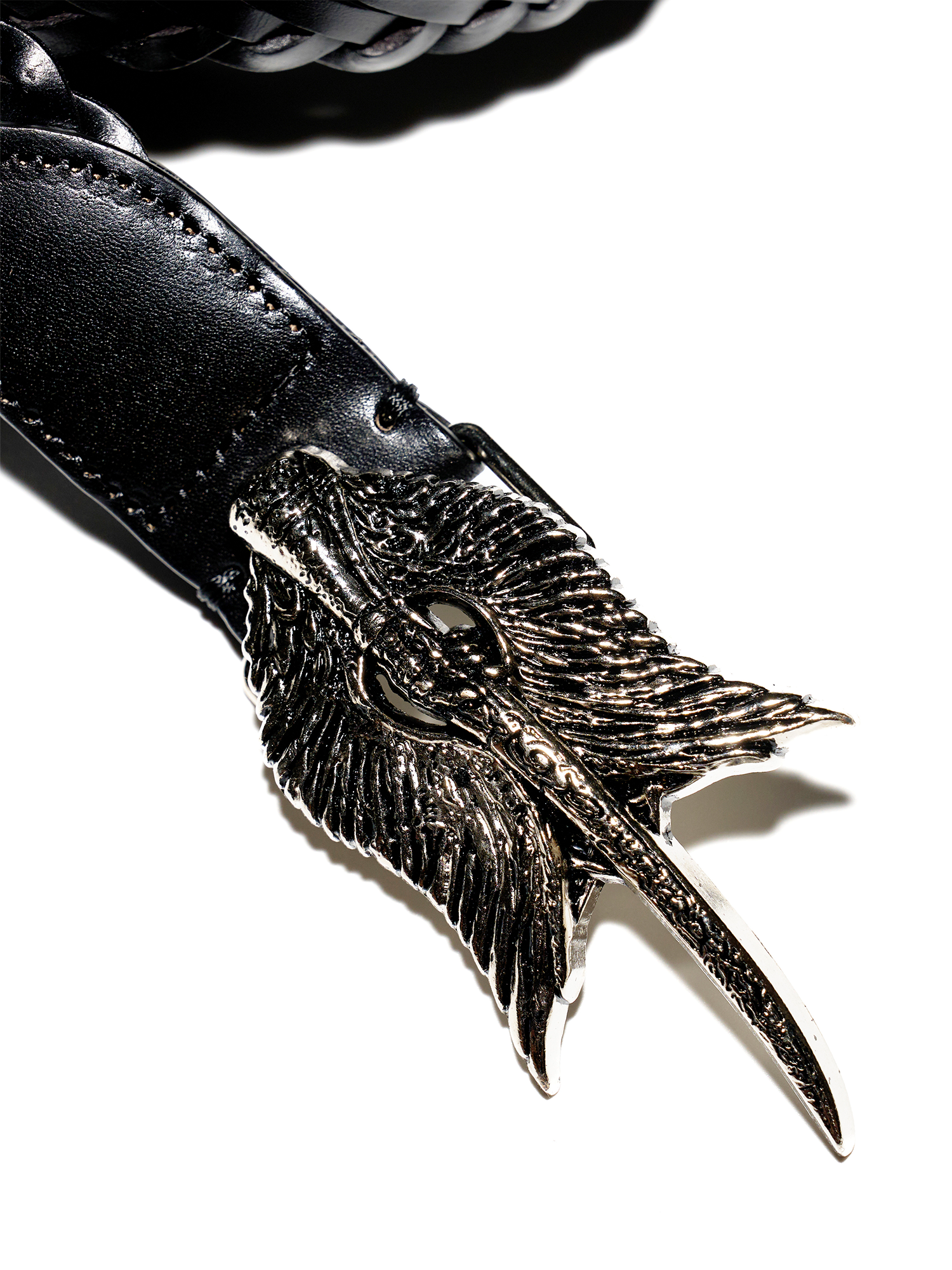 RICHILL Wing Emblem Braided Leather Belt