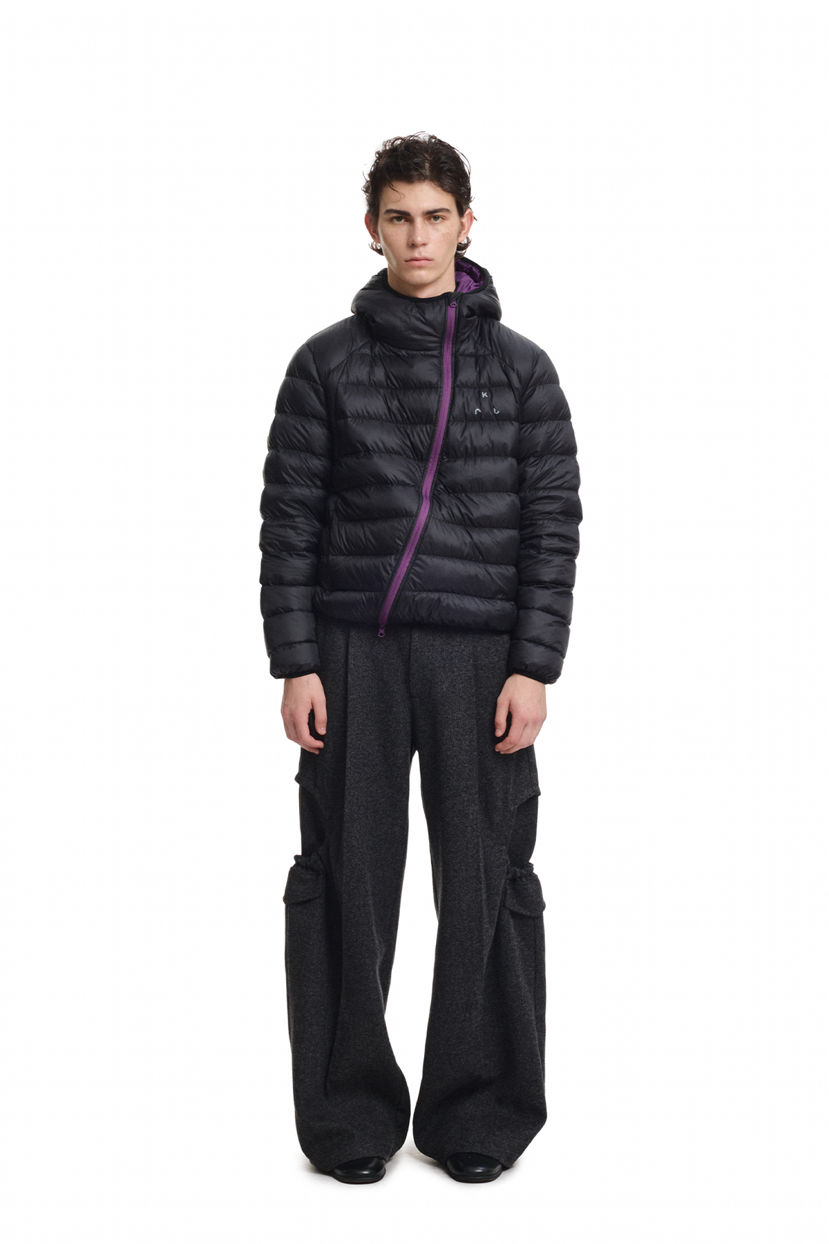 KREATE Drawstring Wool-Blend Wide-Leg Trousers