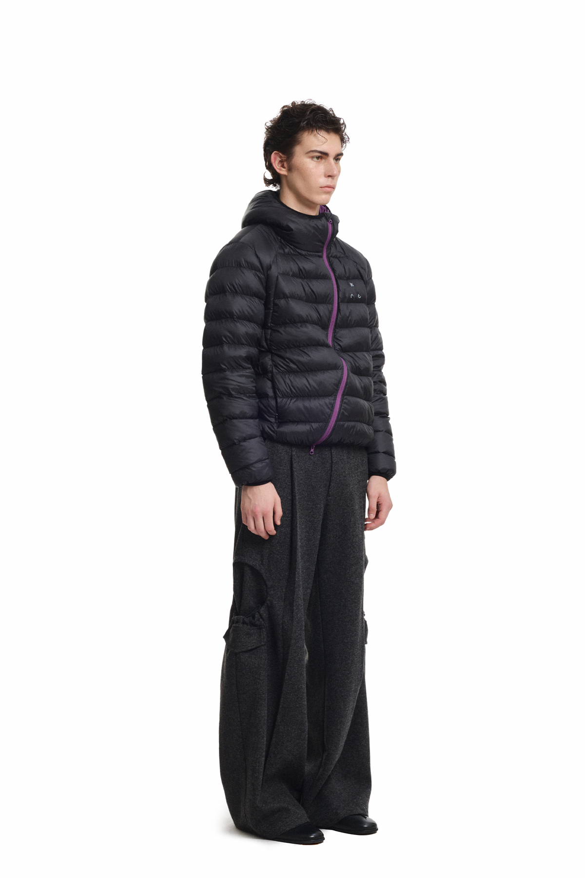 KREATE Drawstring Wool-Blend Wide-Leg Trousers