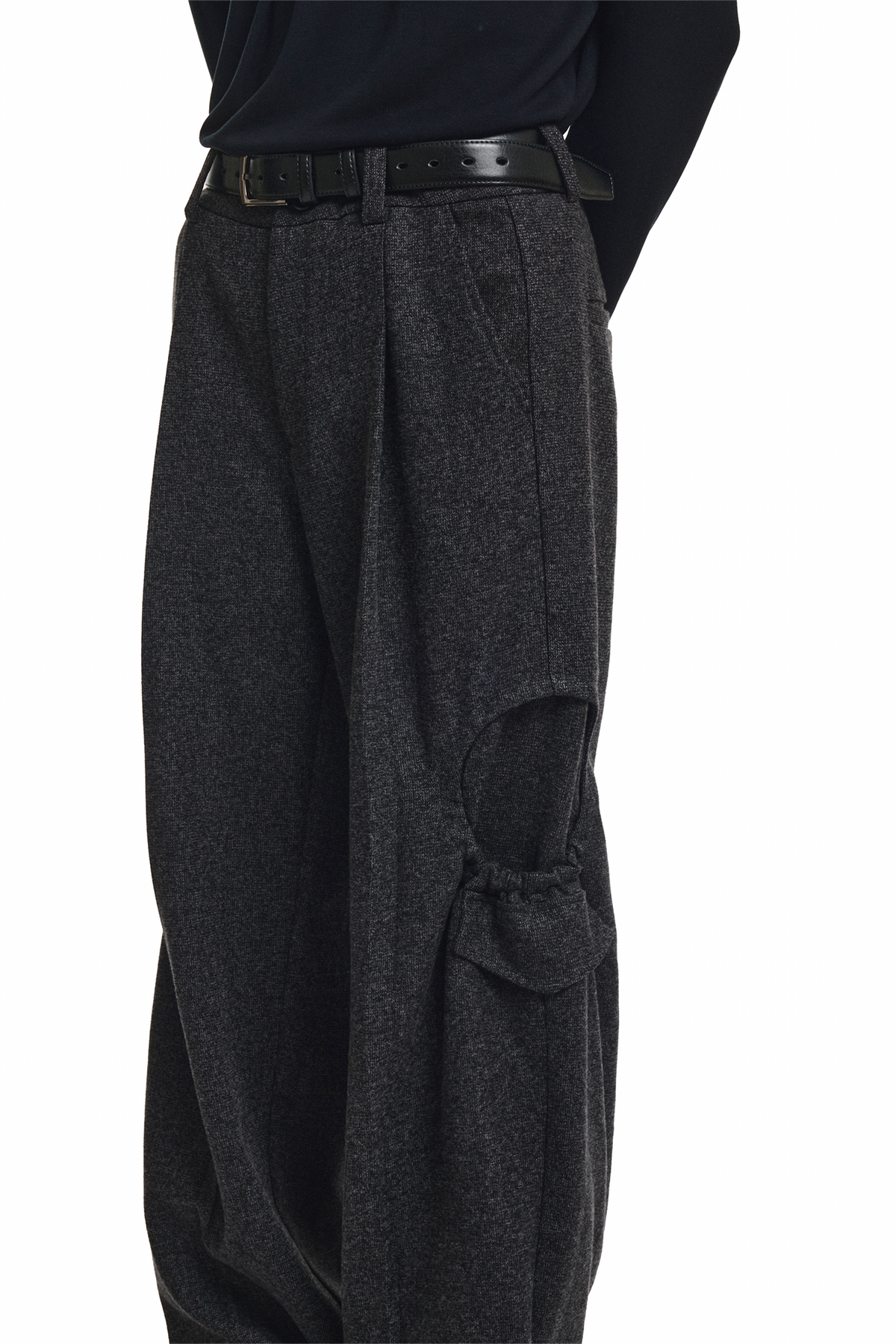 KREATE Drawstring Wool-Blend Wide-Leg Trousers
