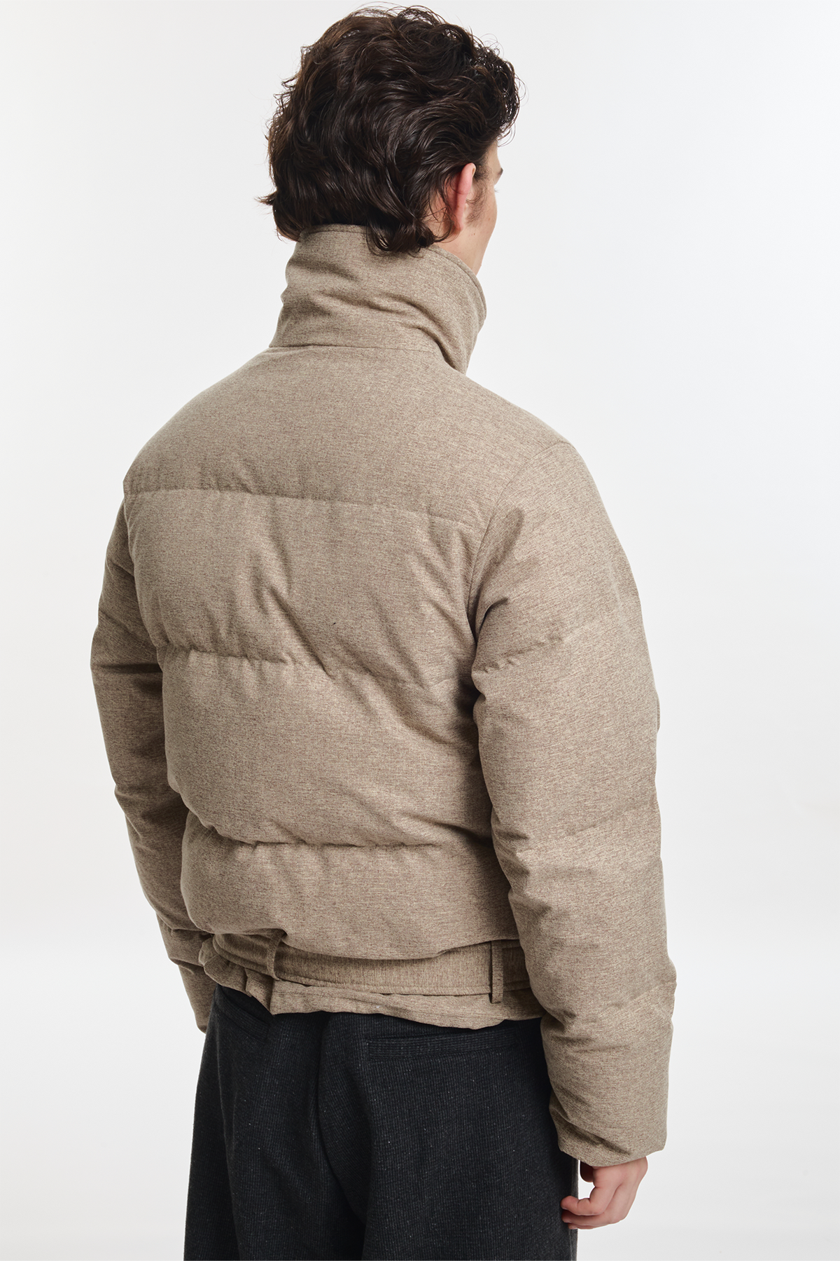 KREATE Asymmetrical Placket Multi-Collar Down Jacket