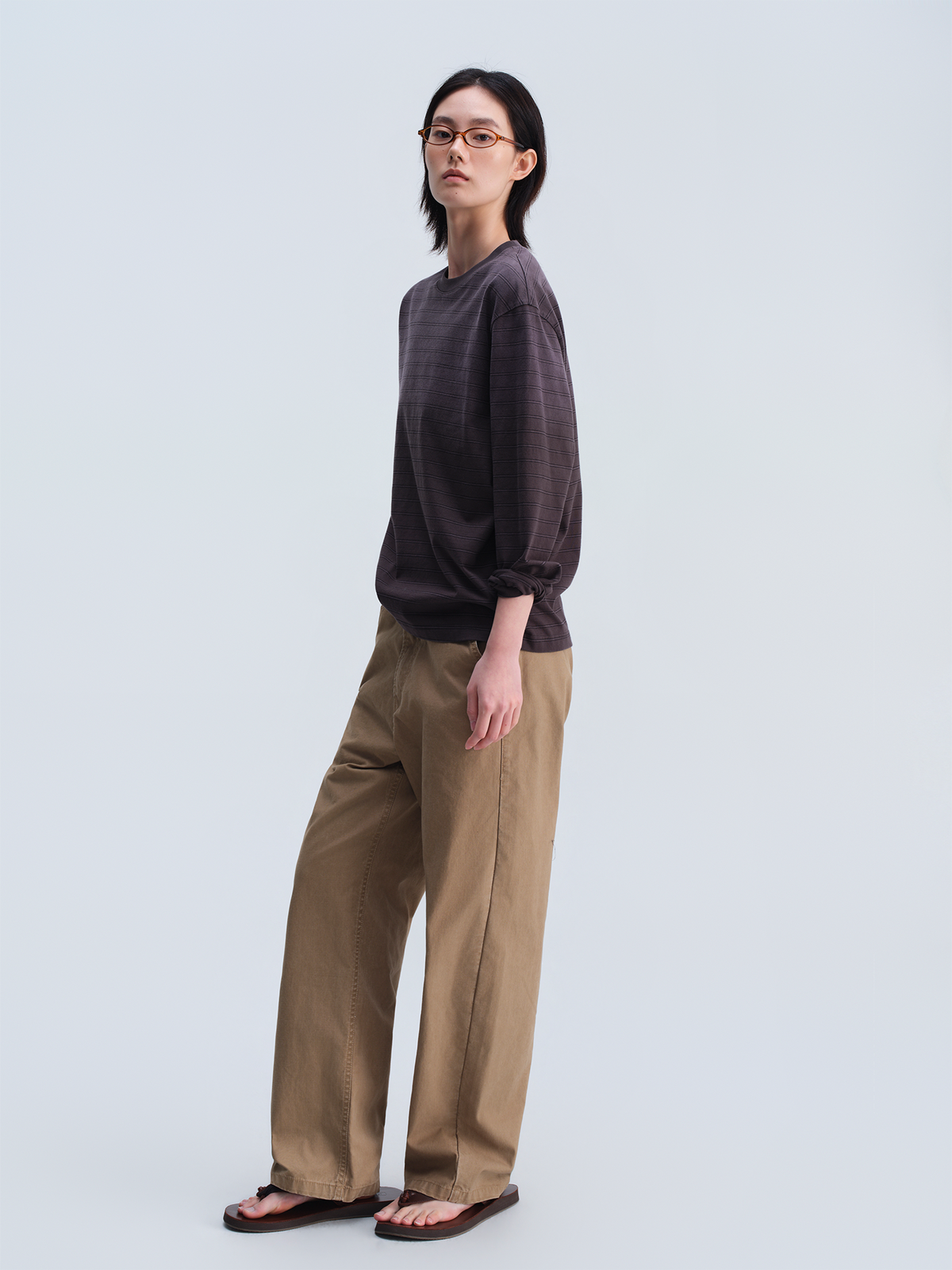 OPICLOTH Stone-Washed Relaxed Straight-Leg Cargo Pants