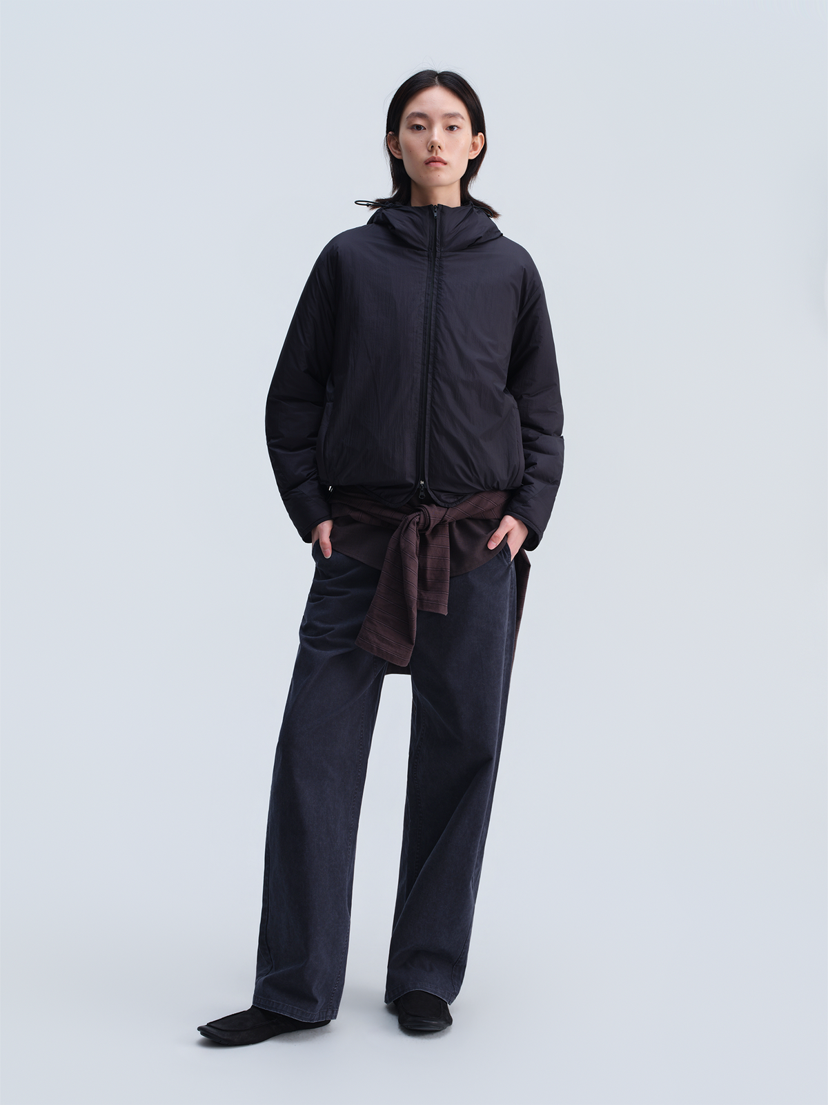 OPICLOTH Stone-Washed Relaxed Straight-Leg Cargo Pants