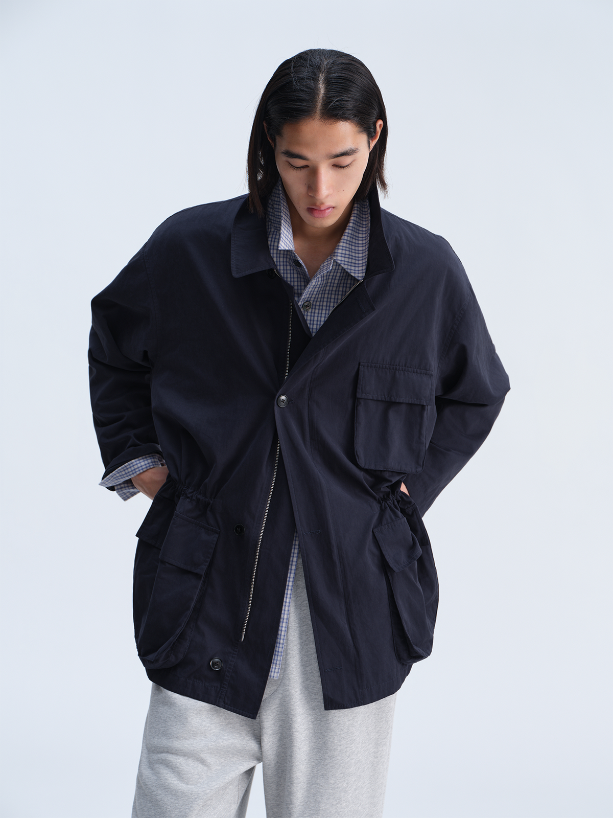 OPICLOTH Utility Nylon Multi-Pocket Jacket