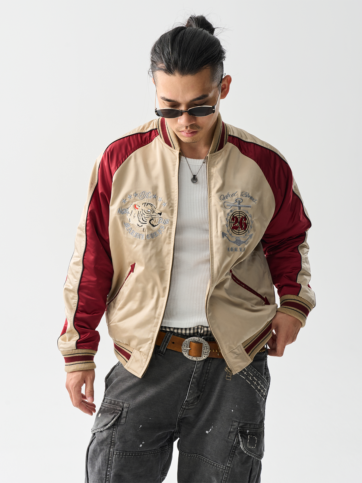 NEIGBORL Sukajan Embroidered Graphic Jacket