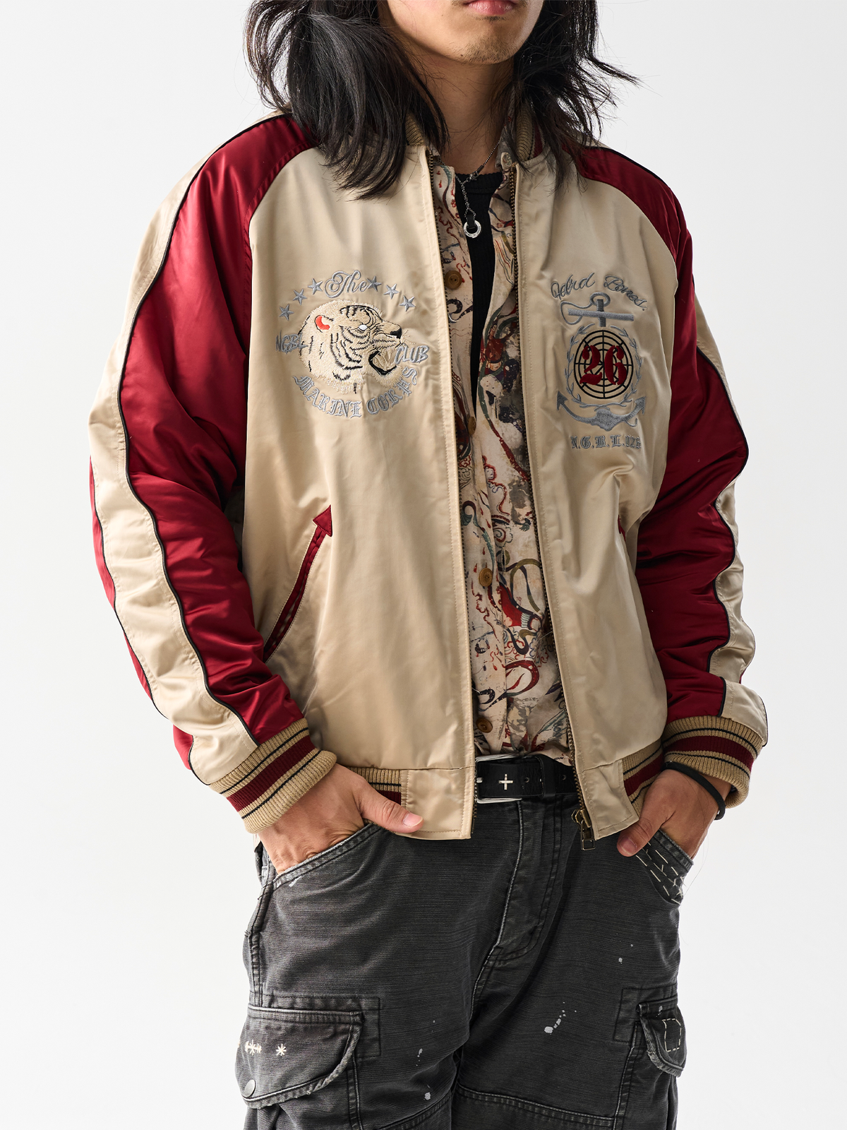 NEIGBORL Sukajan Embroidered Graphic Jacket