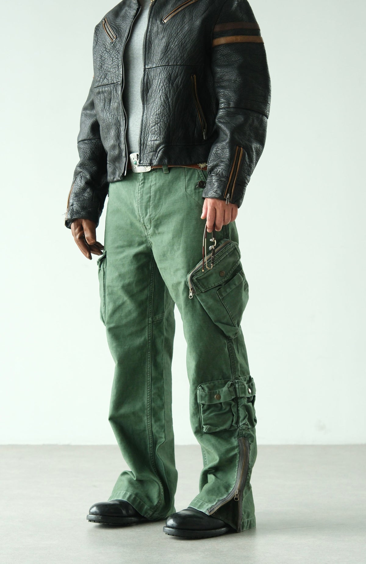 NEIGBORL Retro Multi-Pocket Straight-Leg Cargo Pants
