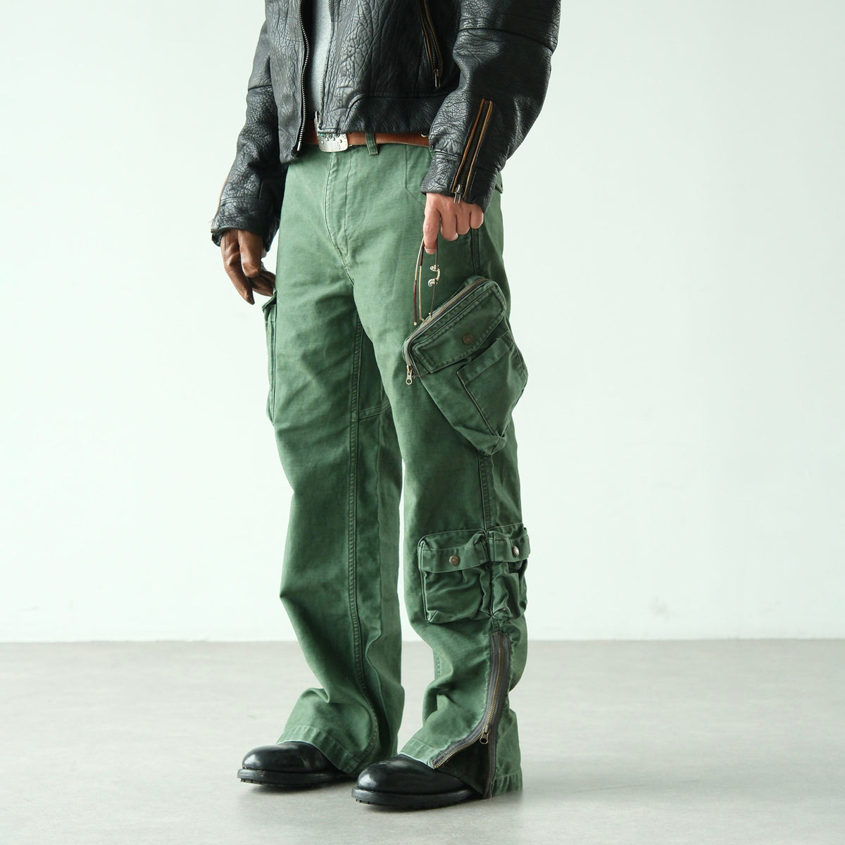 NEIGBORL Retro Multi-Pocket Straight-Leg Cargo Pants