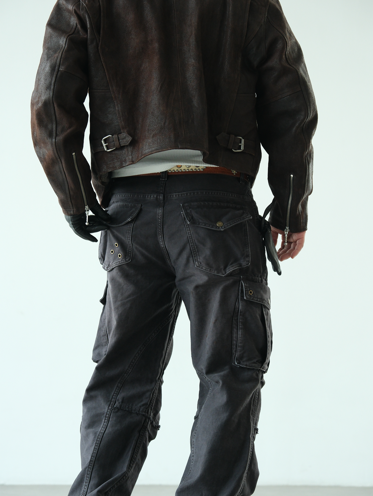 NEIGBORL Retro Washed Embroidered Cargo Pants