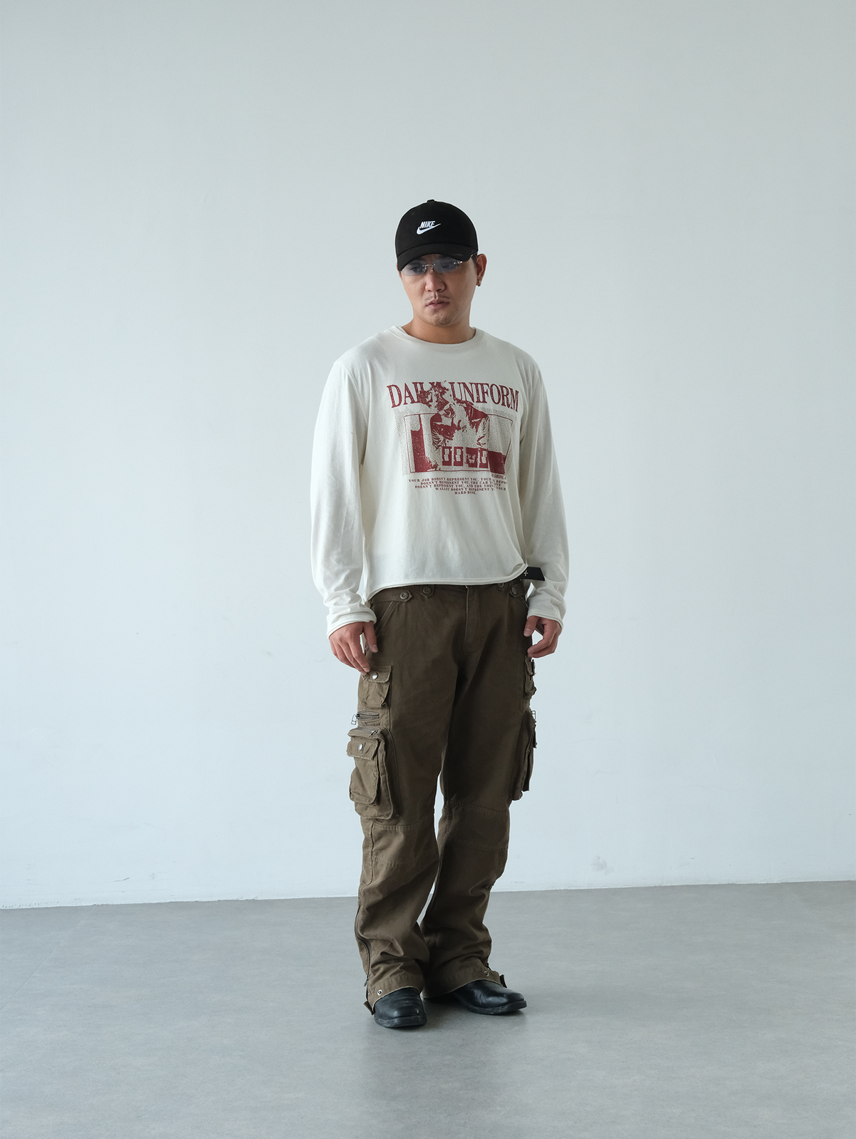 NEIGBORL Distressed Washed Utility Pants