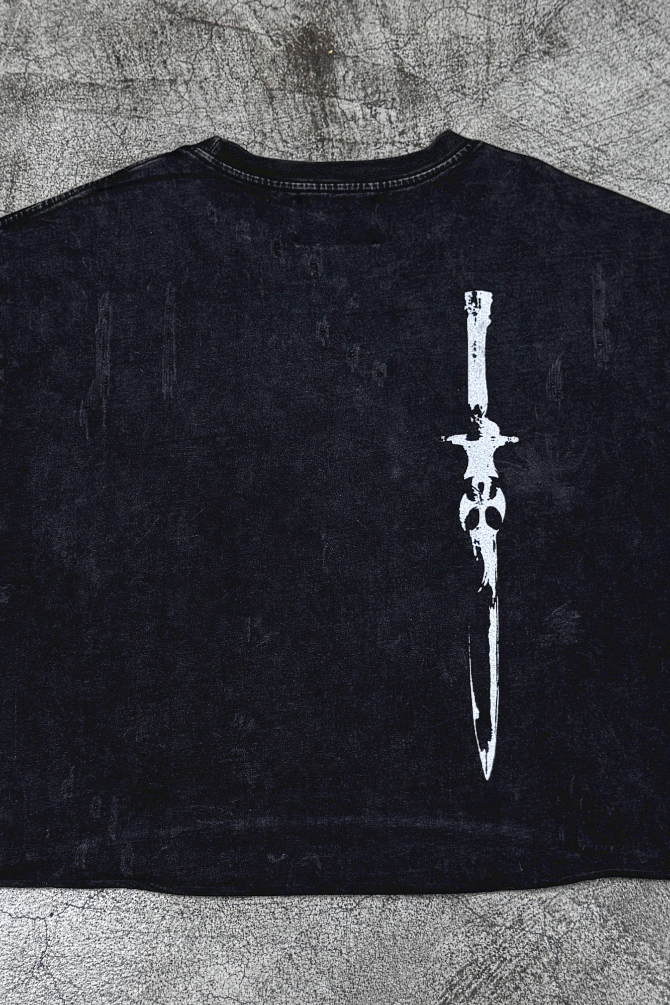 ANTI WAR REVIVAL Retro Distressed Raw Edge T-Shirt