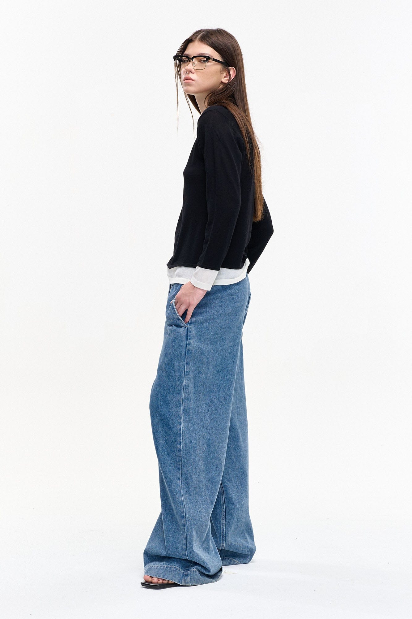 LEONSENSE Classical Tencel Drawstring Oversized Jeans, premium urban and streetwear designers apparel on PROJECTISR.com, LEONSENSE