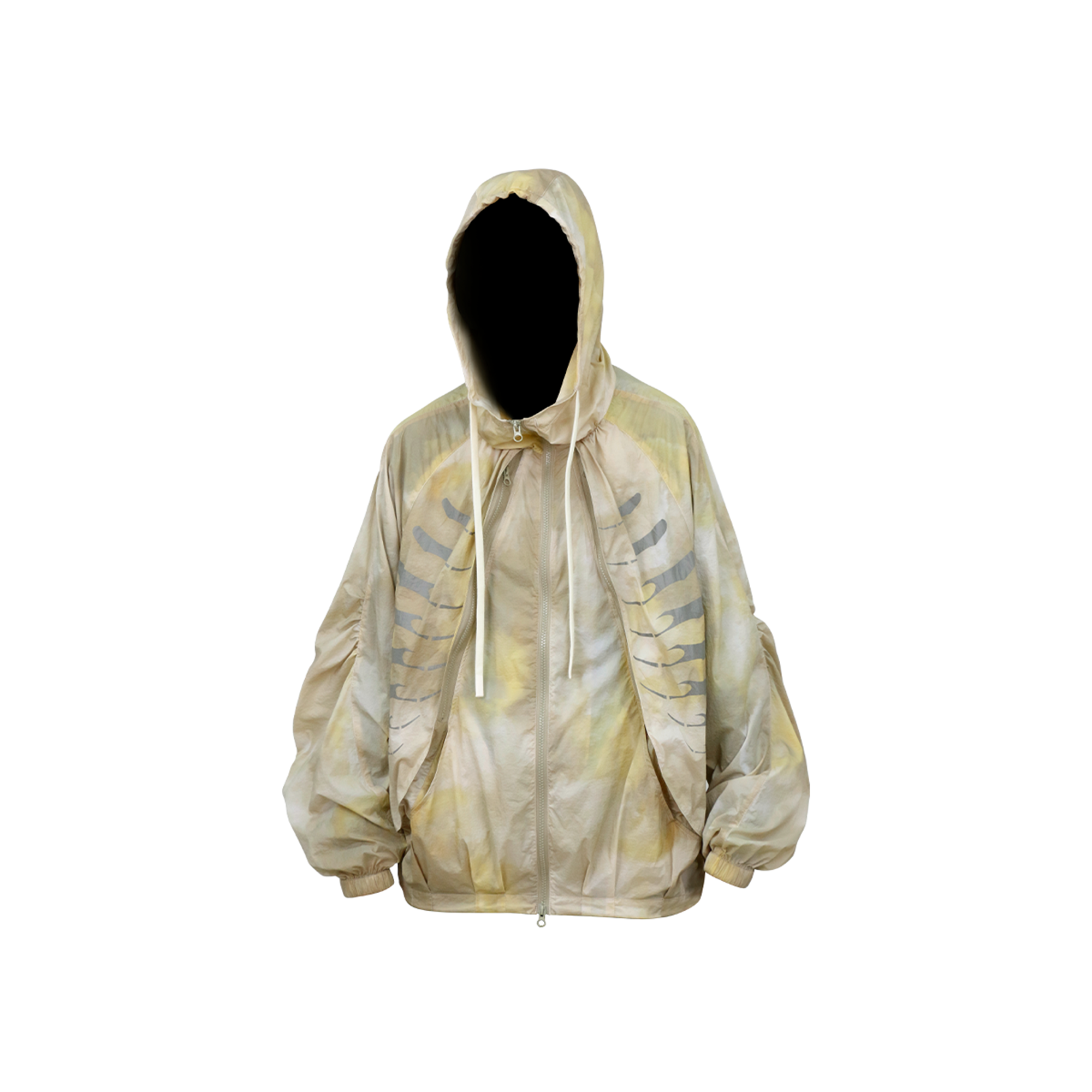 RELABEL Acid-Wash Balloon Hem Hooded Jacket Yellow, premium urban and streetwear designers apparel on PROJECTISR.com, RELABEL