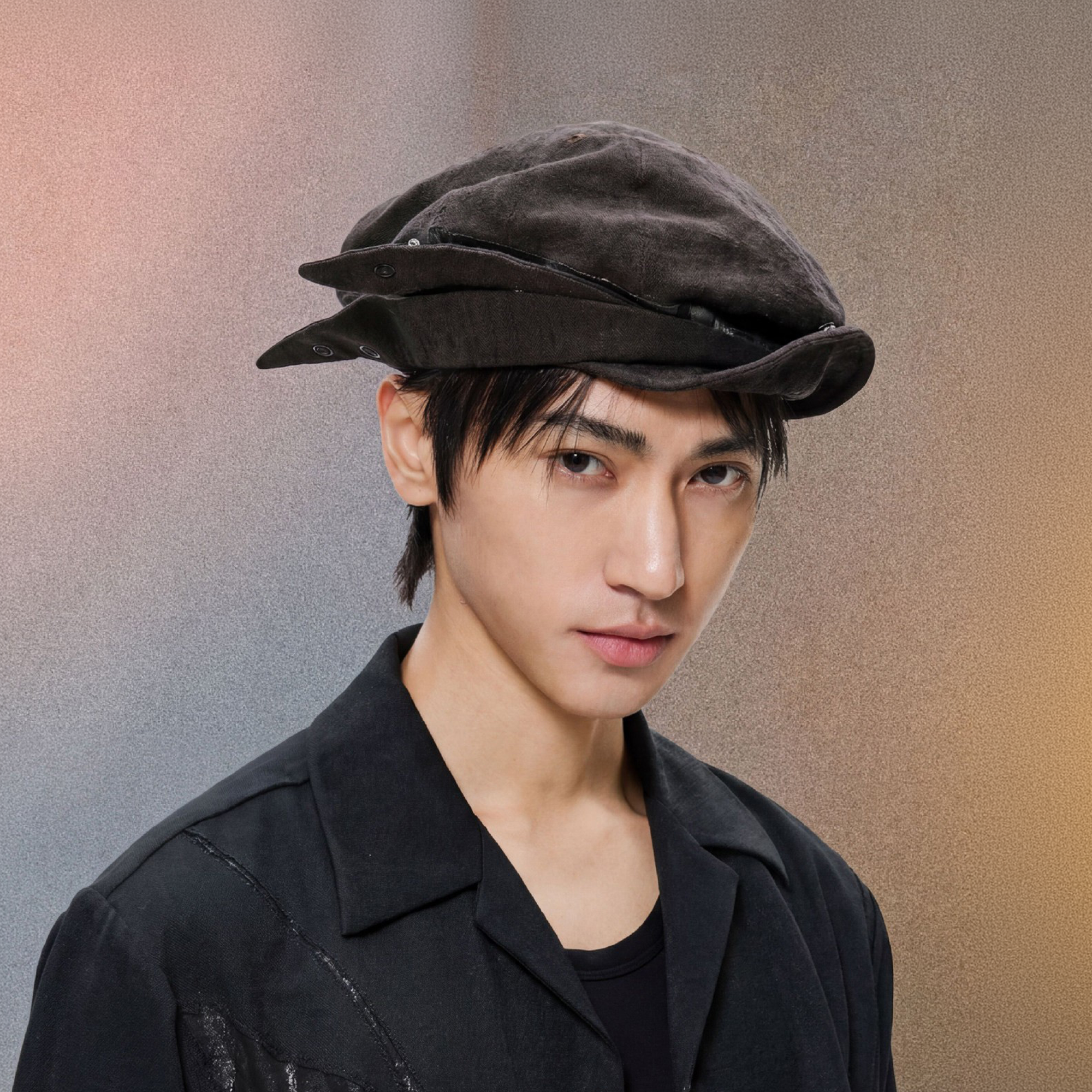 ALVNG AR ANTS Deconstructed Adjustable Newsboy Cap, premium urban and streetwear designers apparel on PROJECTISR.com, ALVNG AR ANTS