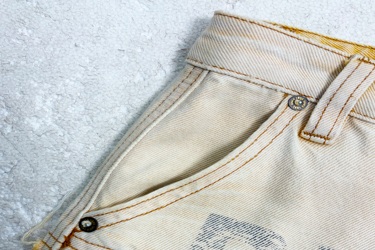 HAHAHA Wide-Leg Silver Leopard Jeans