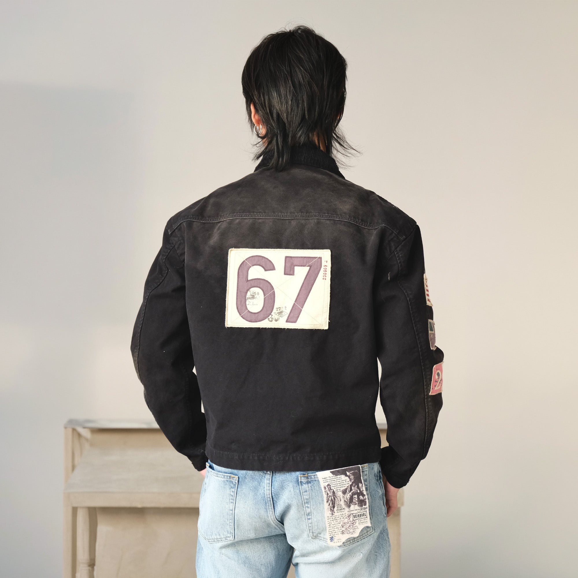 NEIGBORL Distressed Flight-Buckle Workwear Jacket, premium urban and streetwear designers apparel on PROJECTISR.com, NEIGBORL