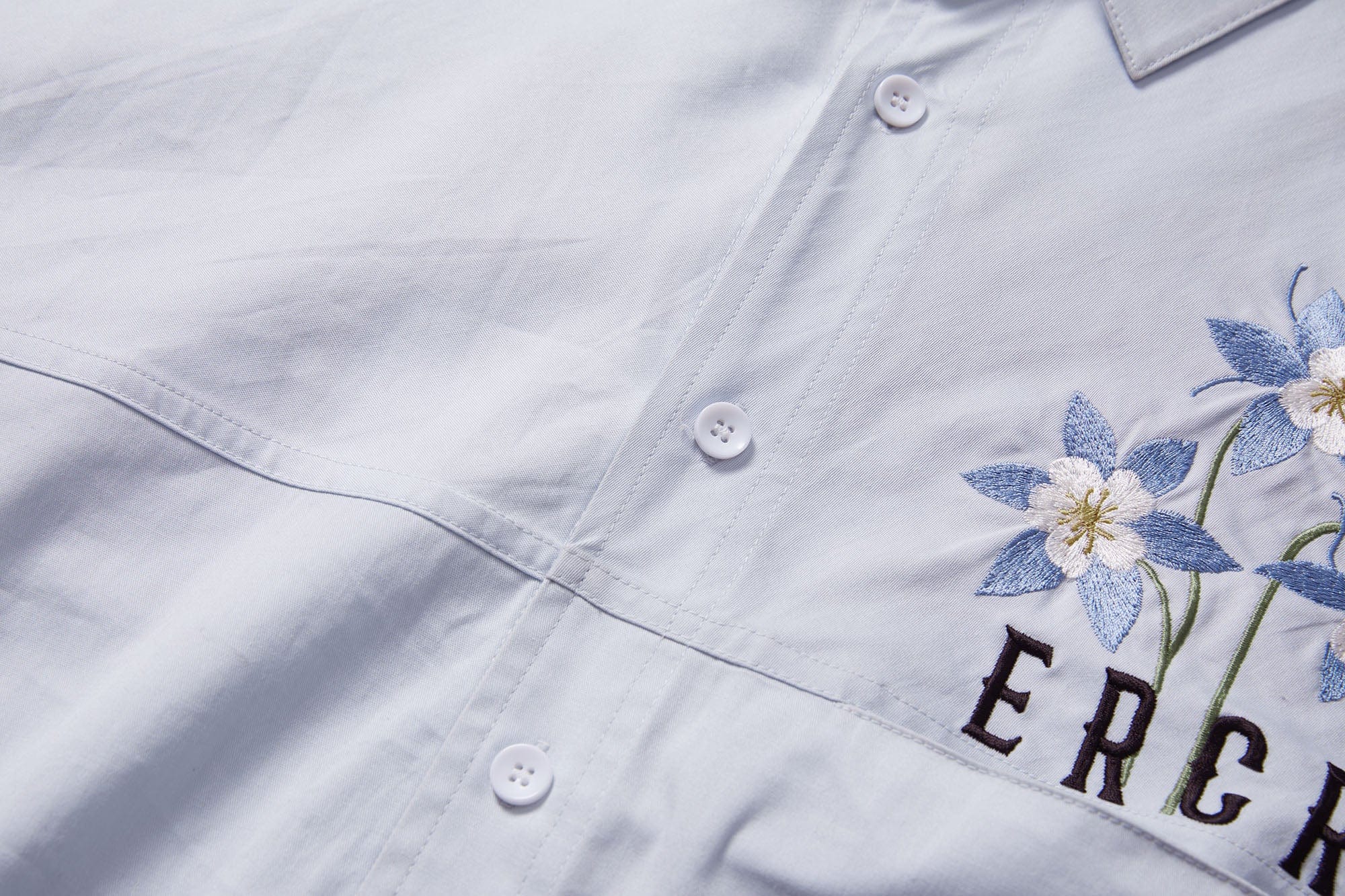 ERROR CODE ROBOT Botanical Embroidered Logo Shirt, premium urban and streetwear designers apparel on PROJECTISR.com, ERROR CODE ROBOT