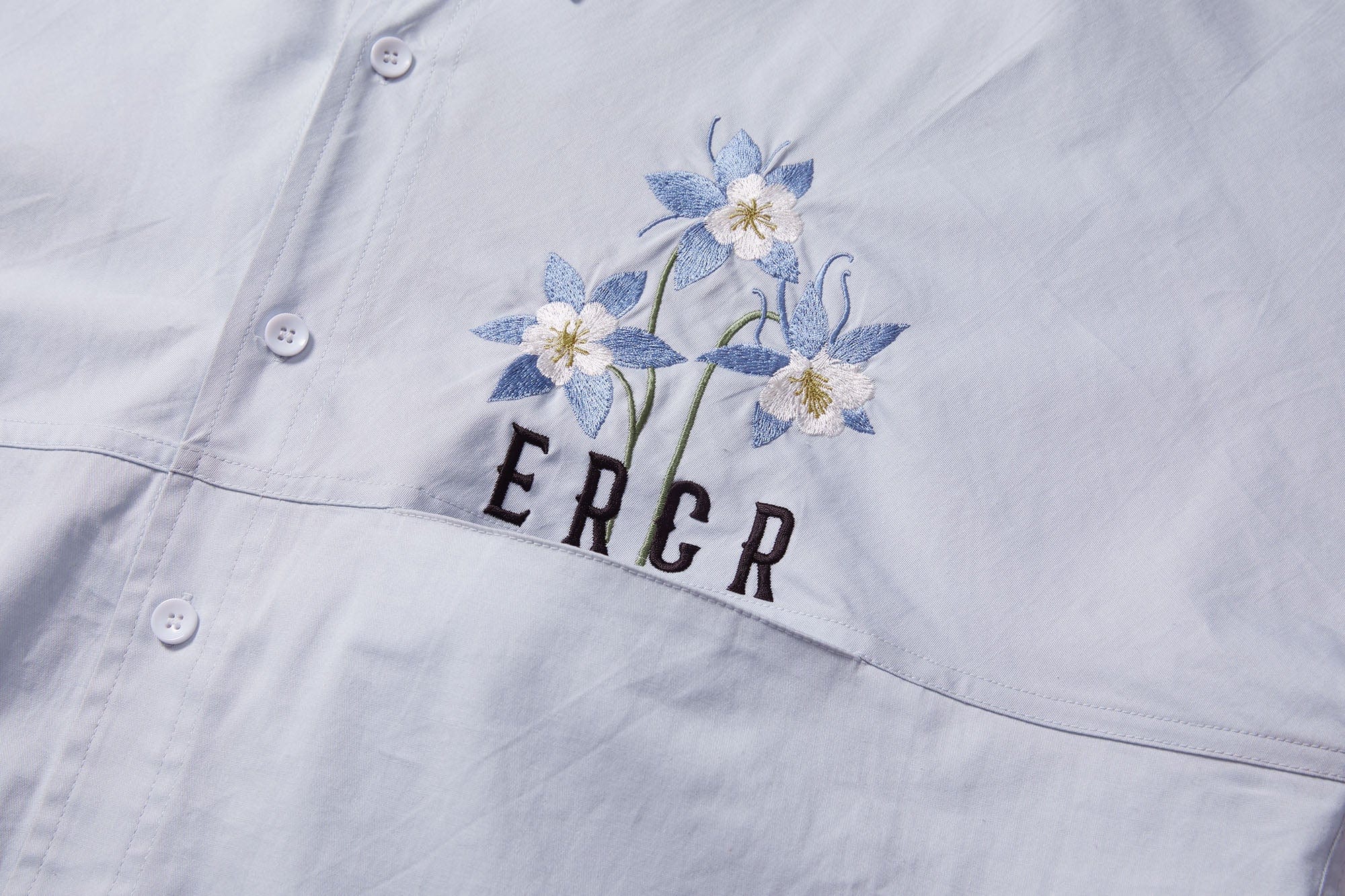 ERROR CODE ROBOT Botanical Embroidered Logo Shirt, premium urban and streetwear designers apparel on PROJECTISR.com, ERROR CODE ROBOT