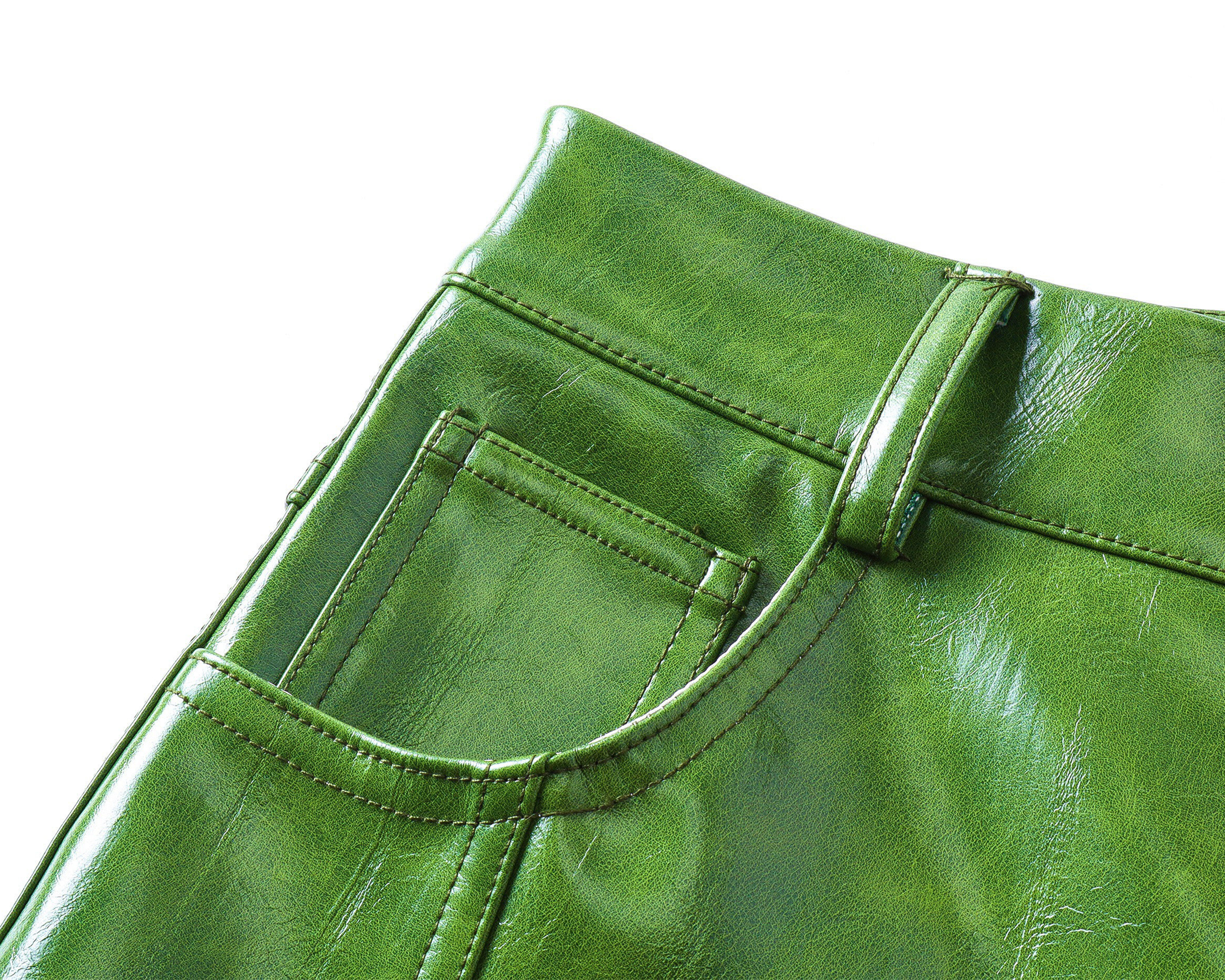 REBEL WAVE Patent Faux Leather Wide-Leg Pants