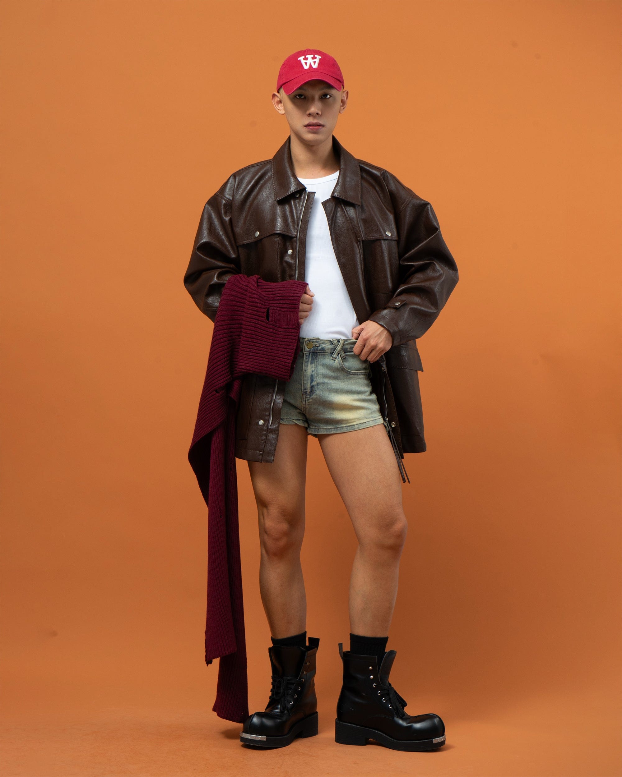 CLP Big Pocket Oversized Faux Leather Jacket, premium urban and streetwear designers apparel on PROJECTISR.com, CLP