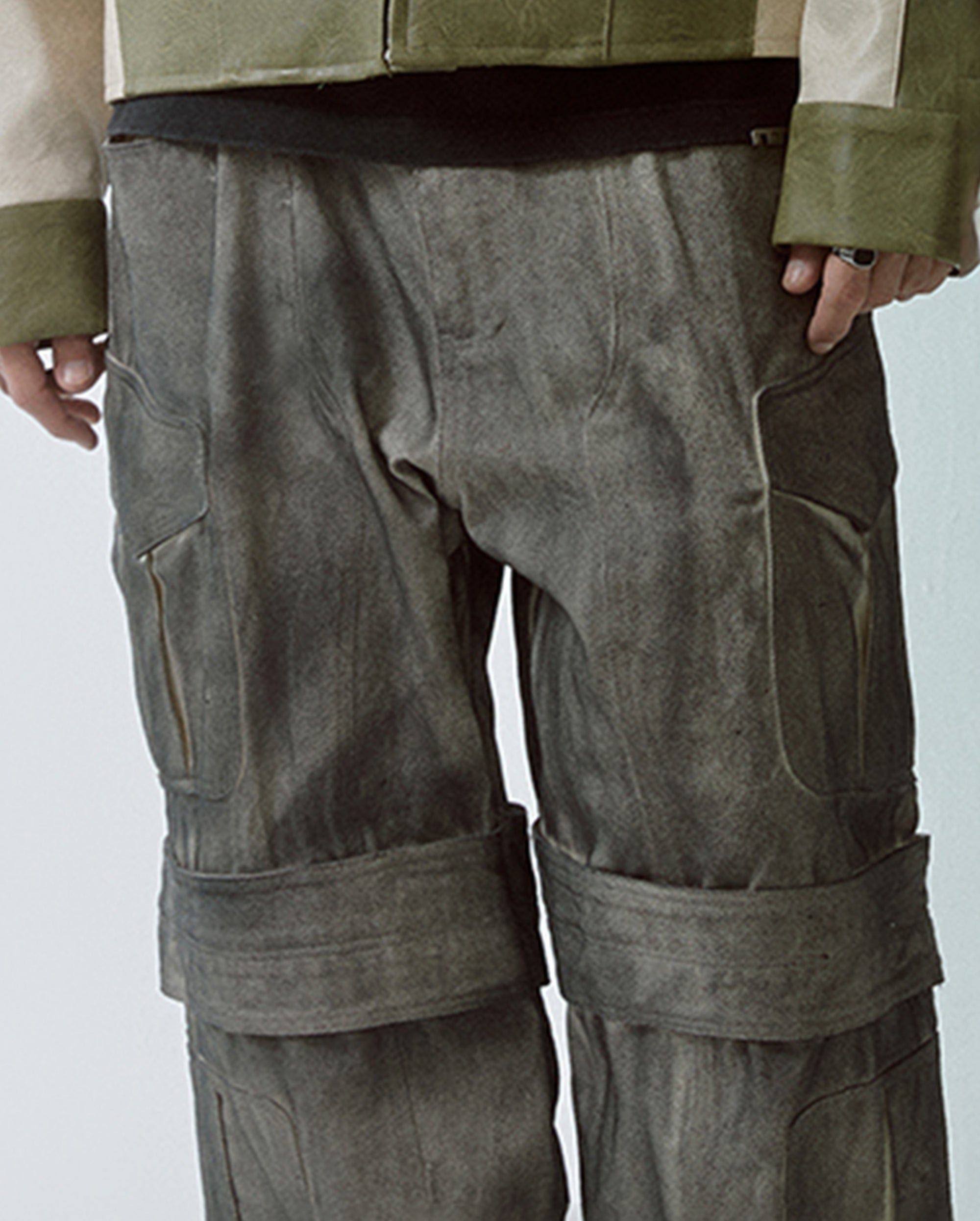 F2CE Retro Dirty Fit Double-Knee Cargo Pants, premium urban and streetwear designers apparel on PROJECTISR.com, F2CE