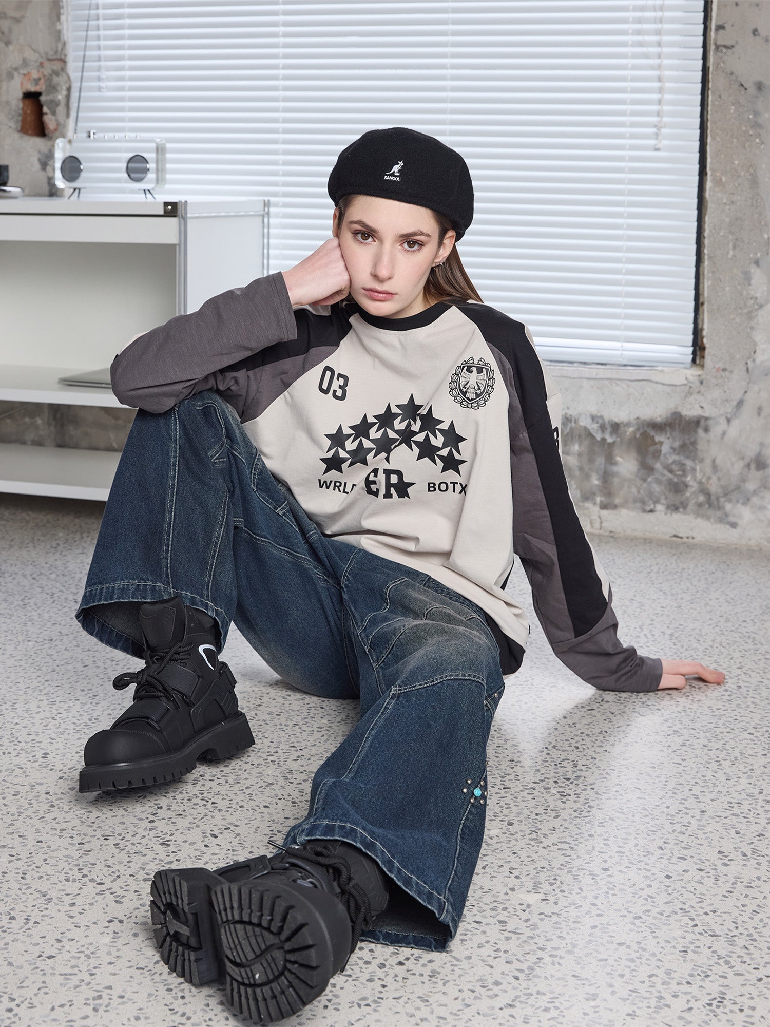 ERROR CODE ROBOT Turquoise Studded Paneled Jeans, premium urban and streetwear designers apparel on PROJECTISR.com, ERROR CODE ROBOT