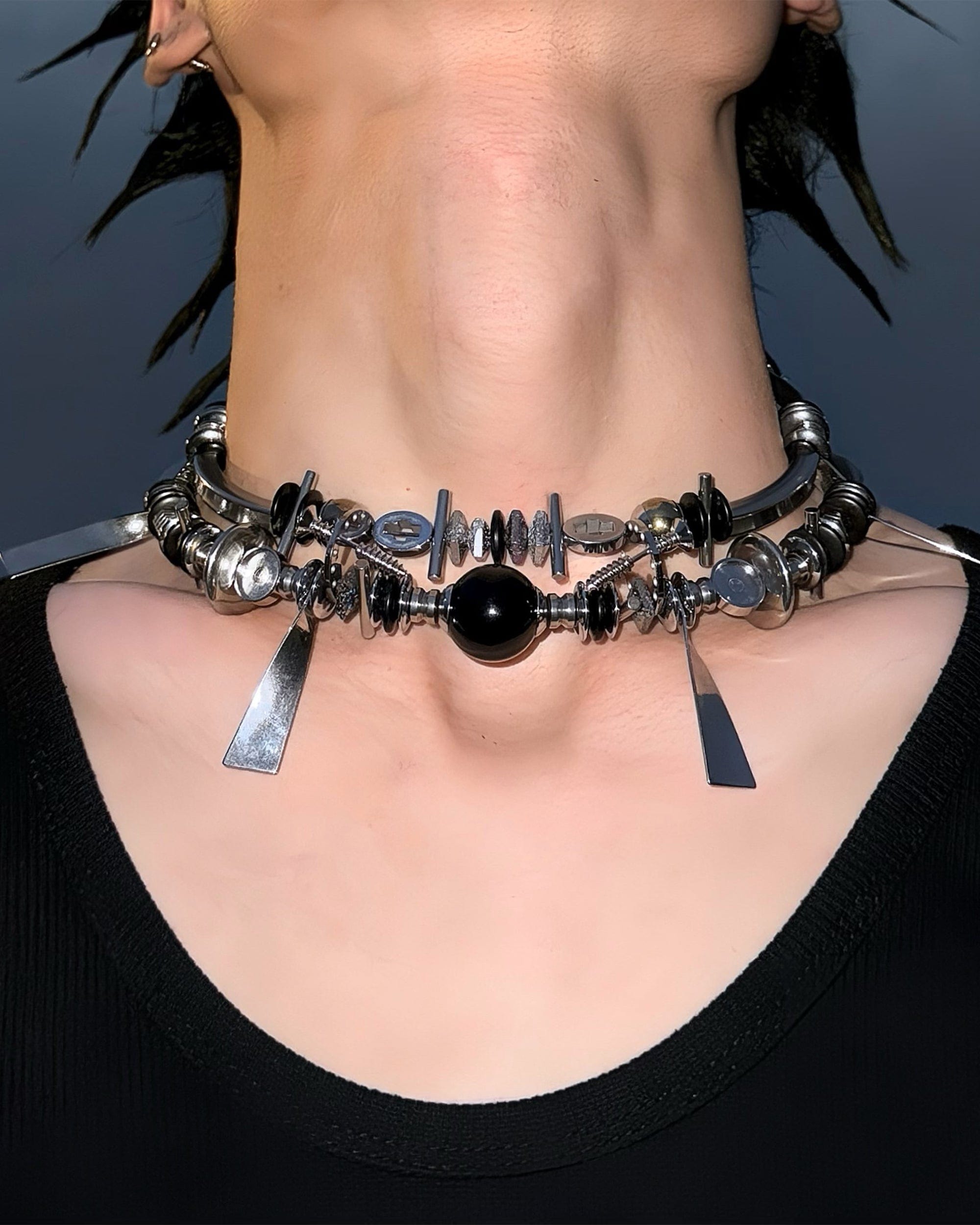 ILLUSORY The Inventor Layered Adjustable Mechanical Beaded Chain, premium urban and streetwear designers apparel on PROJECTISR.com, ILLUSORY
