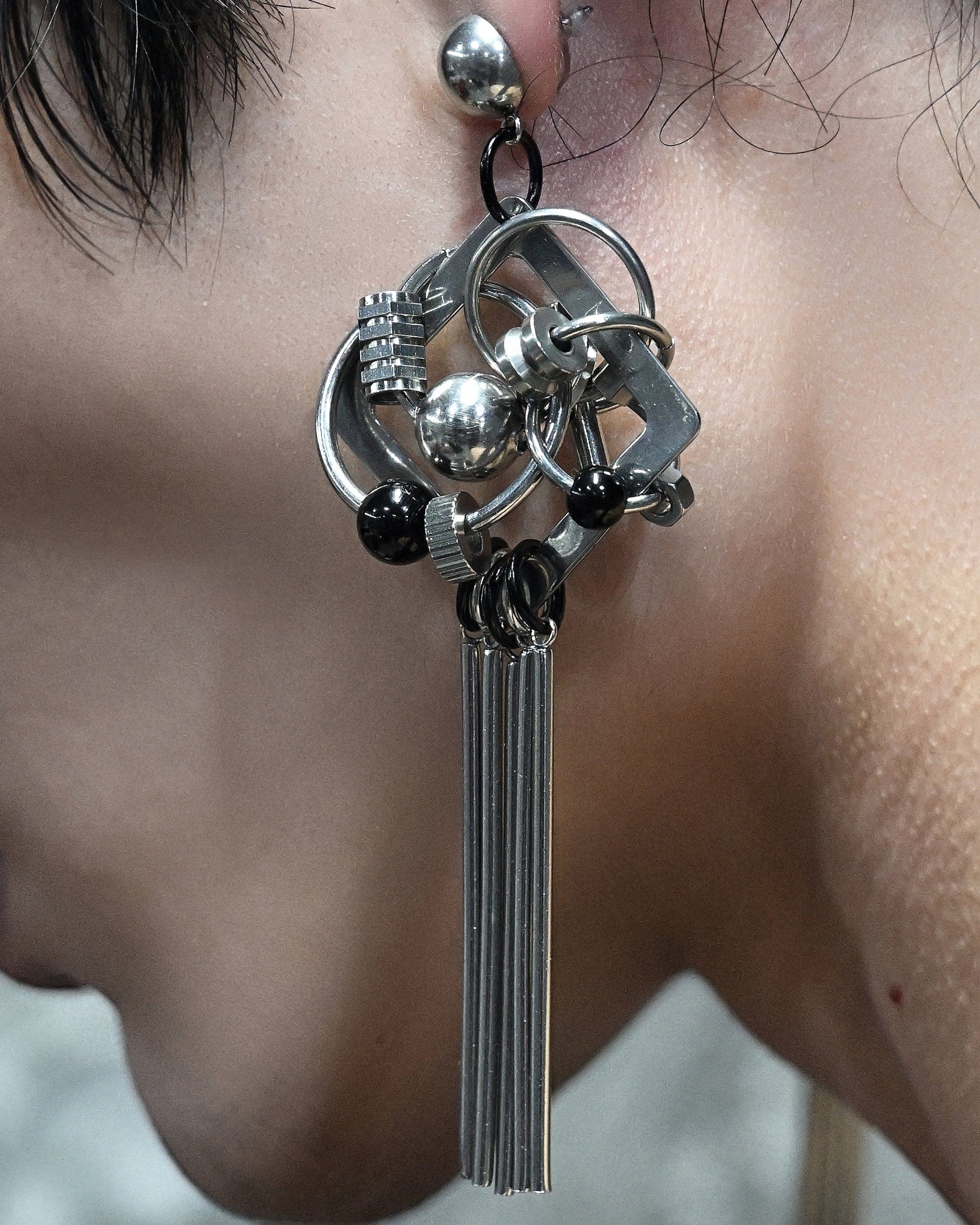 ILLUSORY Ex Machina Tassels Earring / Ear Clip, premium urban and streetwear designers apparel on PROJECTISR.com, ILLUSORY