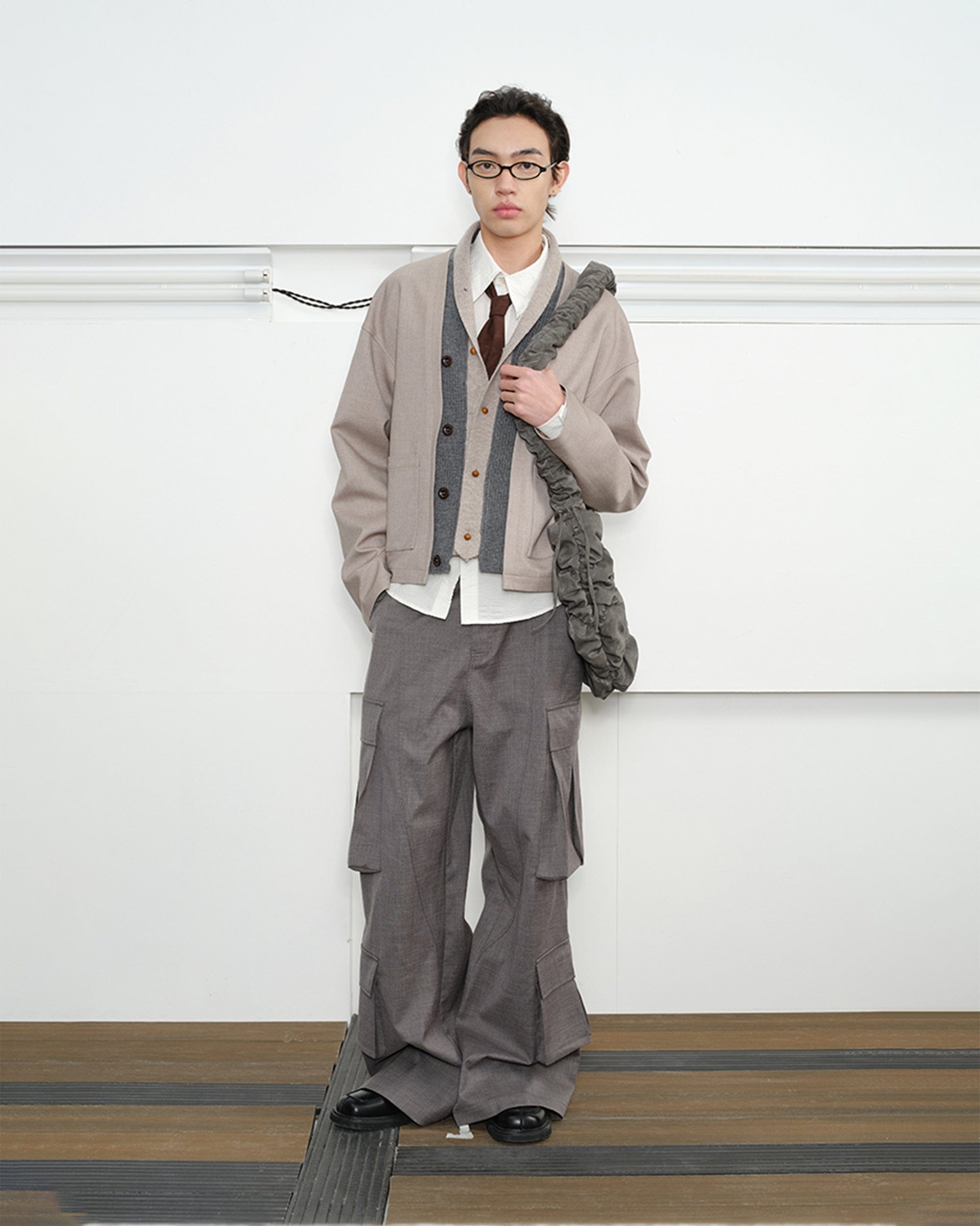 KREATE Multi-Pocket Wide-Leg Cargo Trousers, premium urban and streetwear designers apparel on PROJECTISR.com, KREATE