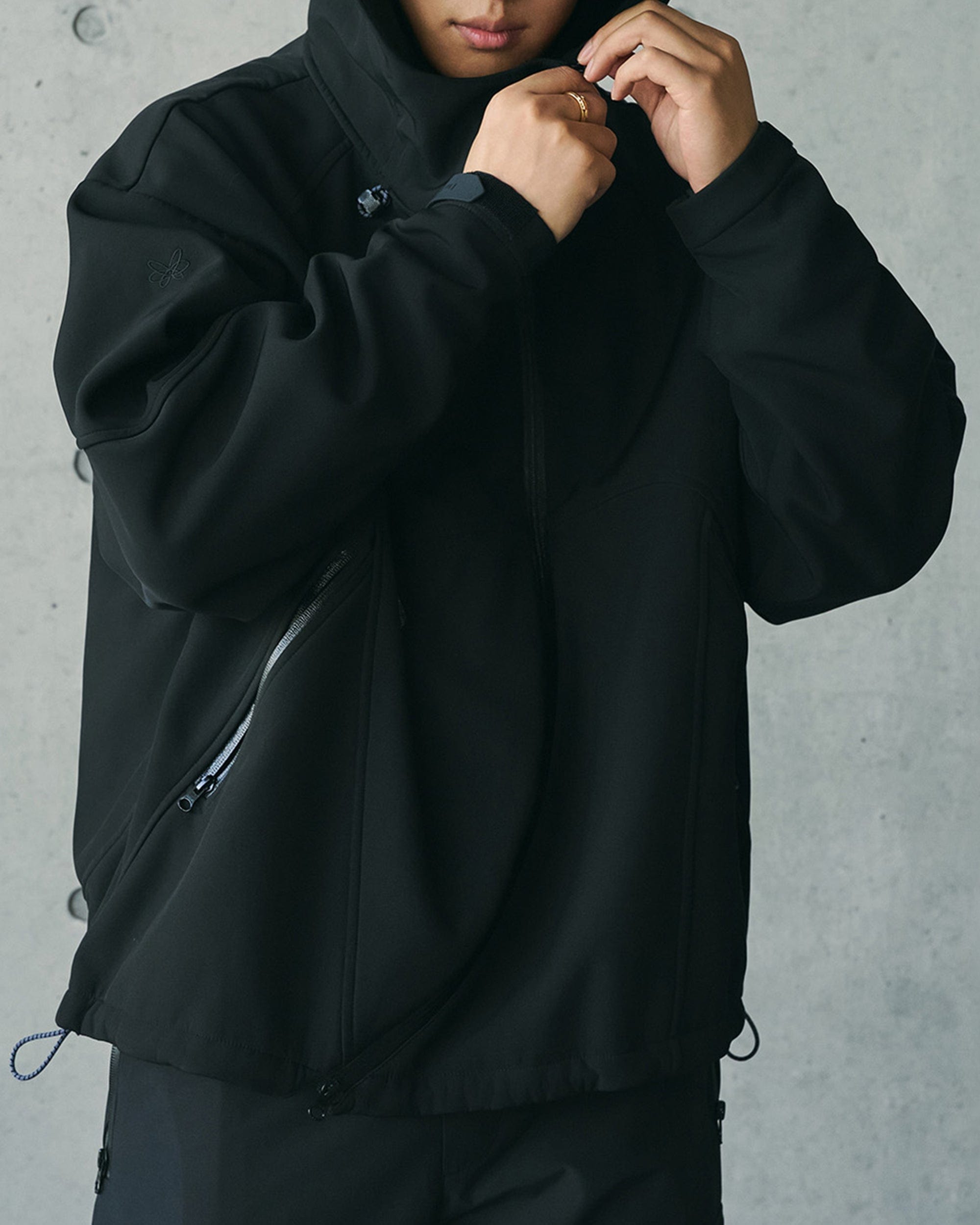 ENSHADOWER Deconstructed Asymmetrical Windbreaker, premium urban and streetwear designers apparel on PROJECTISR.com, ENSHADOWER