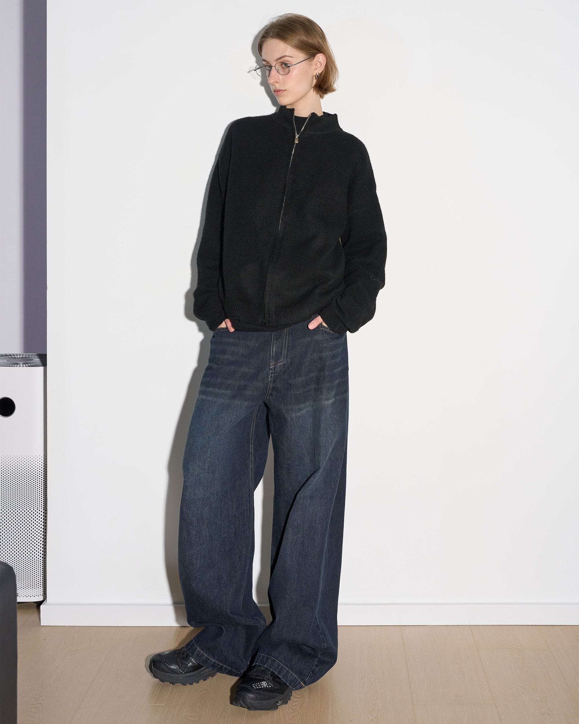 49PERCENT Modern Washed Rivet Straight-Leg Jeans, premium urban and streetwear designers apparel on PROJECTISR.com, 49PERCENT